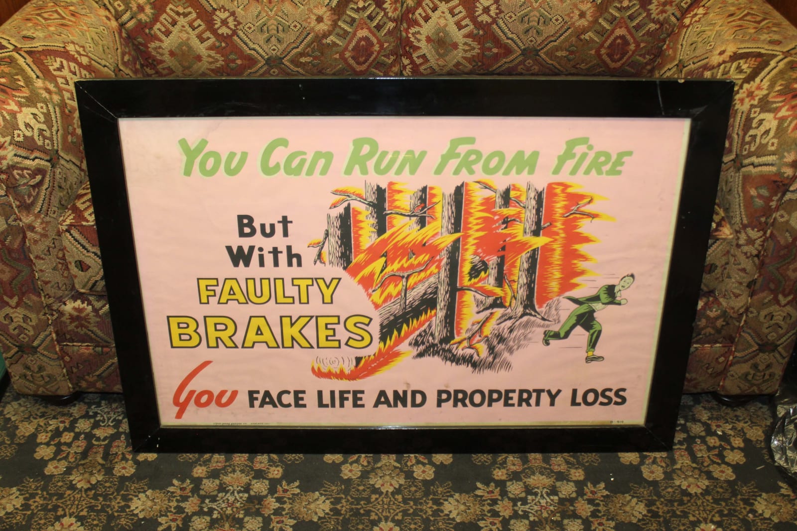 Faulty Brakes Framed Advertisement at Kissimmee Road Art 2019 as A450