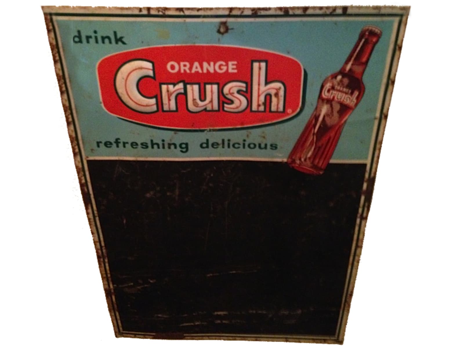 Orange Crush Chalkboard Sign at Kissimmee 2014 as M97 Mecum Auctions