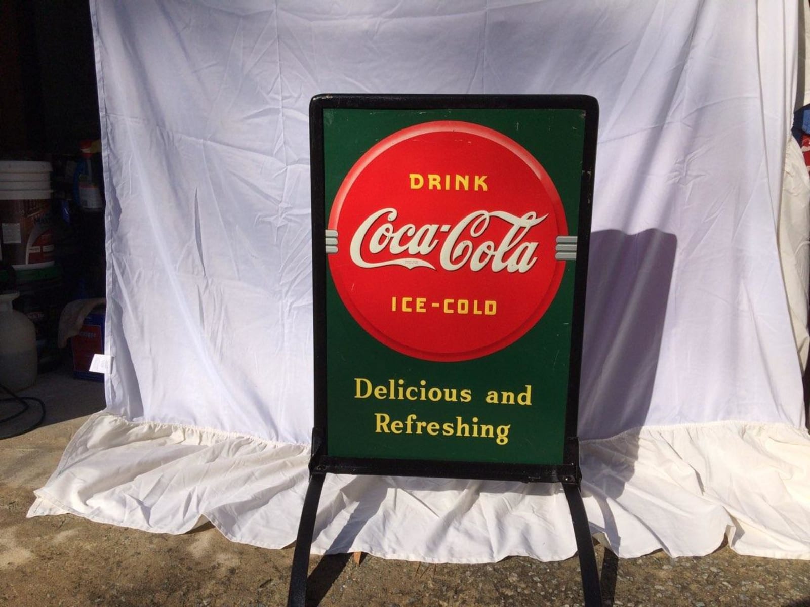 Coca Cola Curb Sign Delicious And Refreshing At Kissimmee 2018 As M380 Mecum Auctions