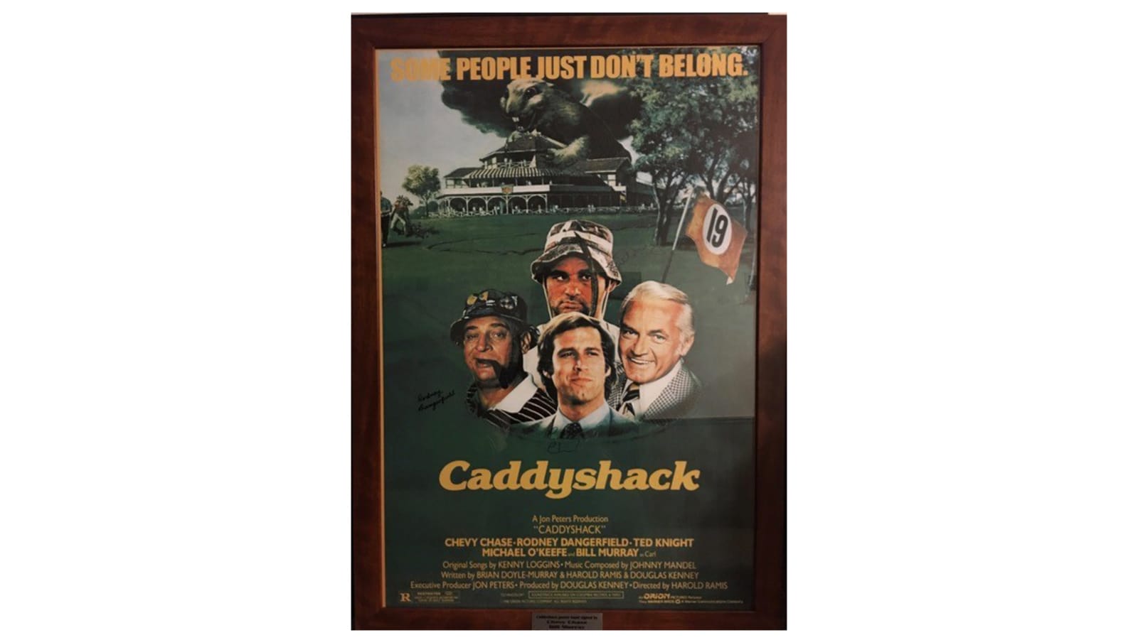 Caddyshack Original Signed Poster 27 X 40 at Kansas City March 2018 as