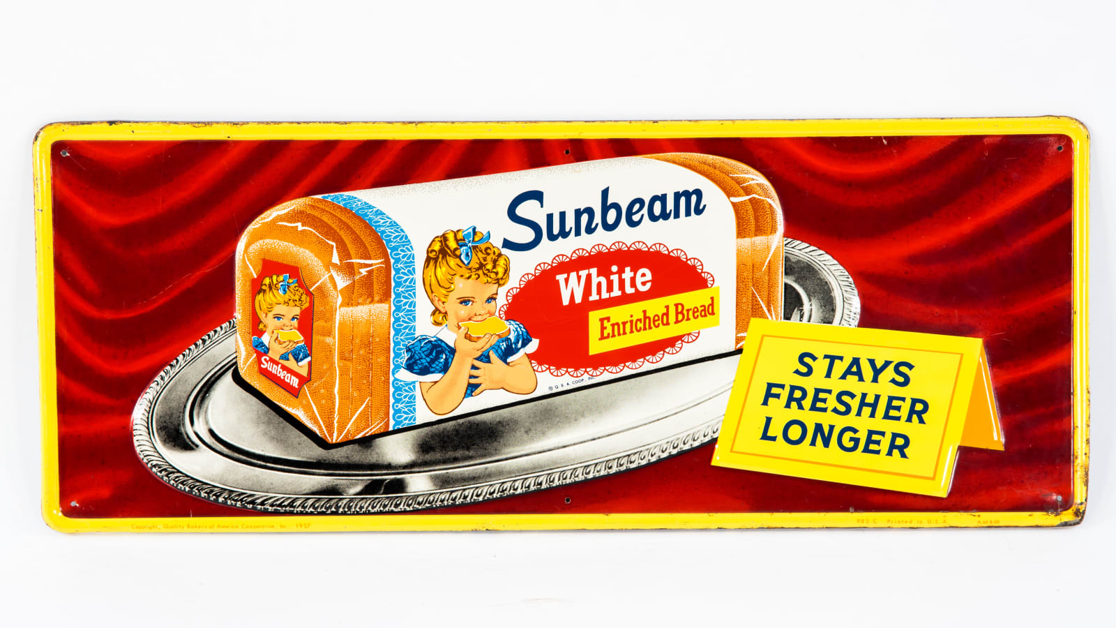 Sunbeam Bread SSTE 29 In. X 11 In. at The Road Art Collection 2017 as S81 Mecum Auctions