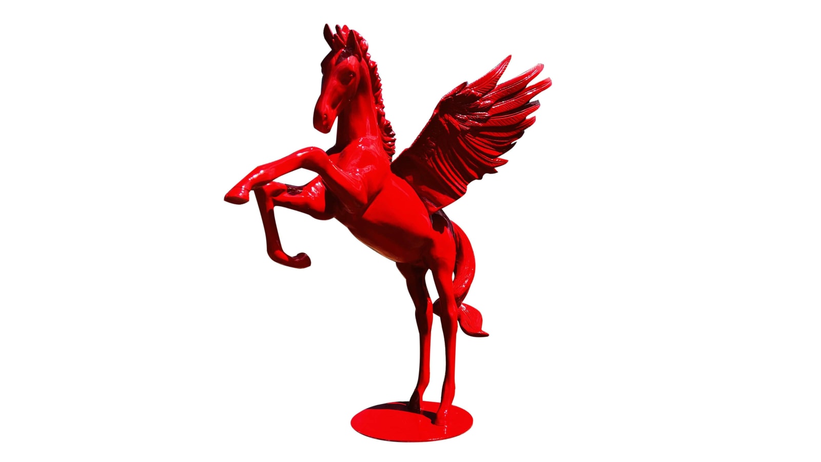 Flying Horse Statue at Indy Road Art 2022 as M65 Mecum Auctions