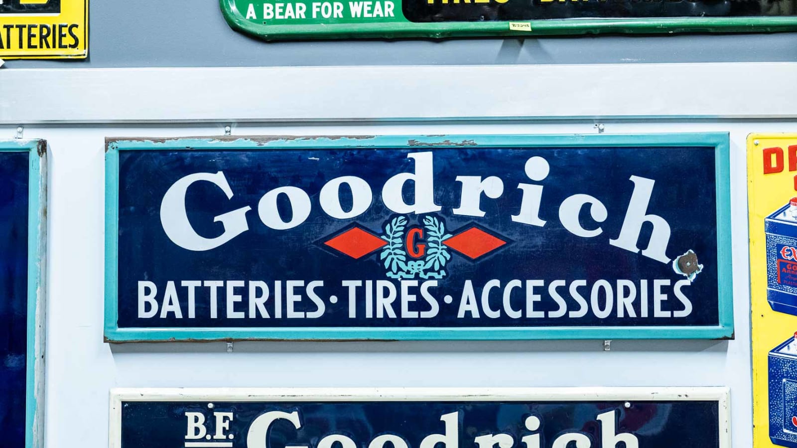 Goodrich SingleSided Porcelain Sign at The World’s Largest Road Art