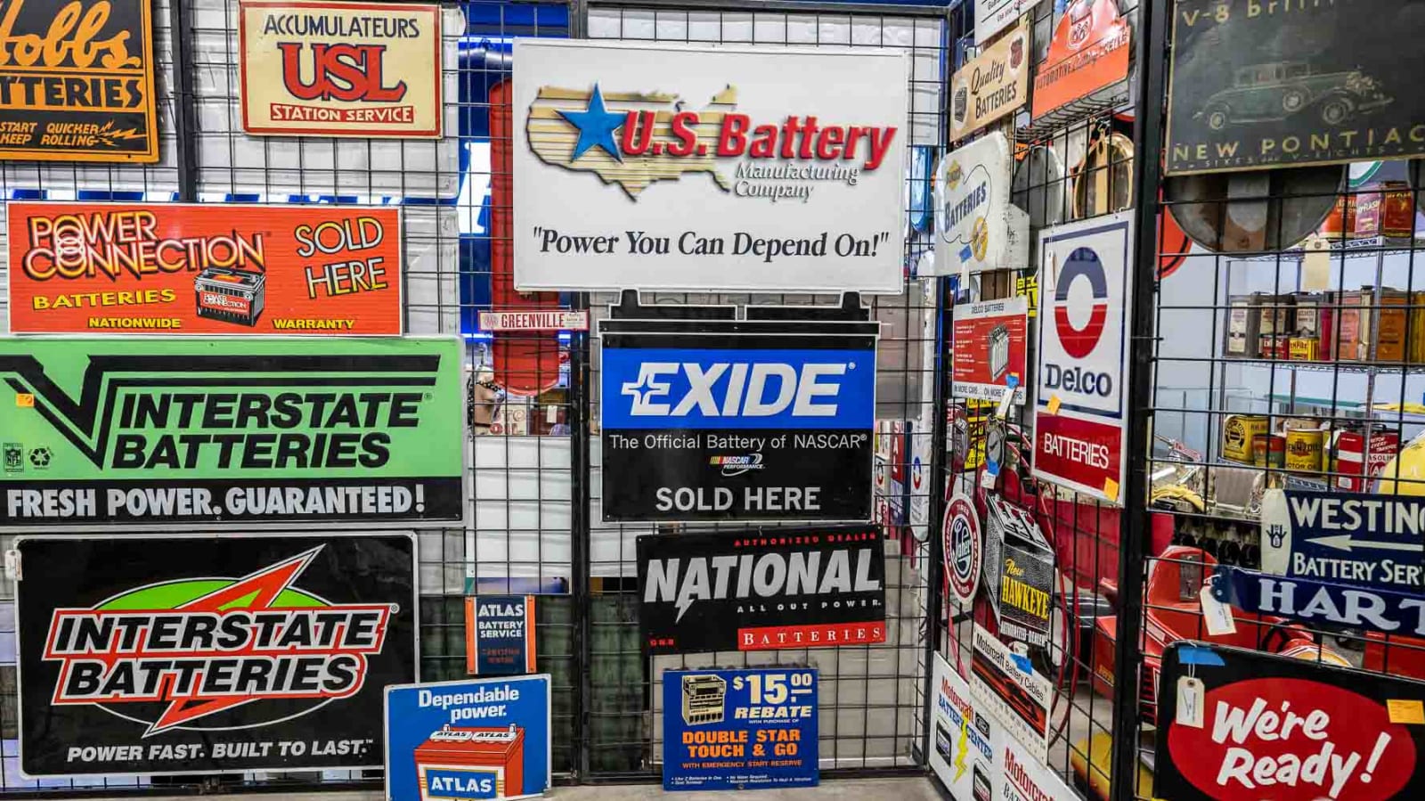 U.S. Battery, Exide, National, Greenville & Unocal SingleSided Tin