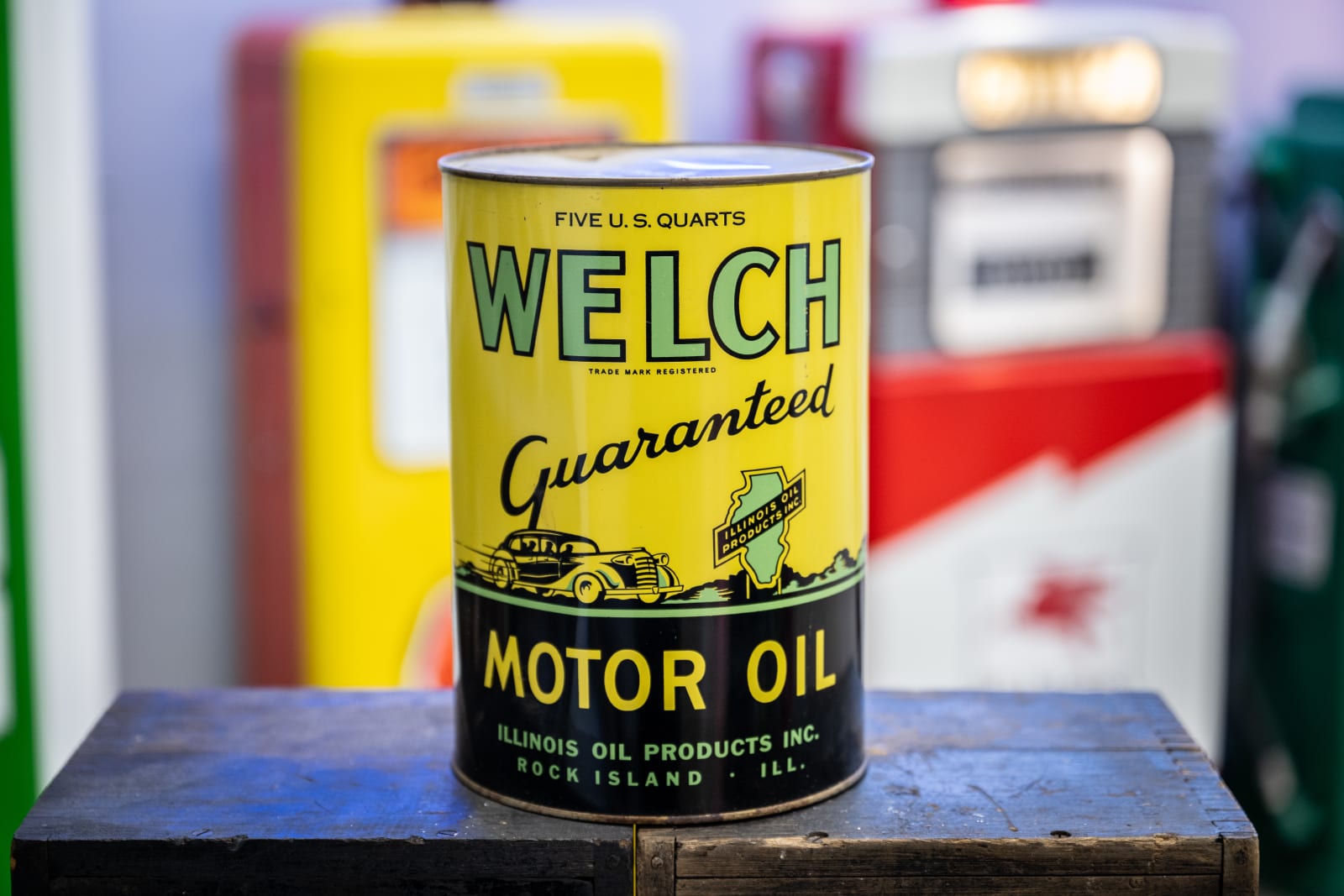 Welch Motor Oil 5Quart Oil Can at The World’s Largest Road Art Auction