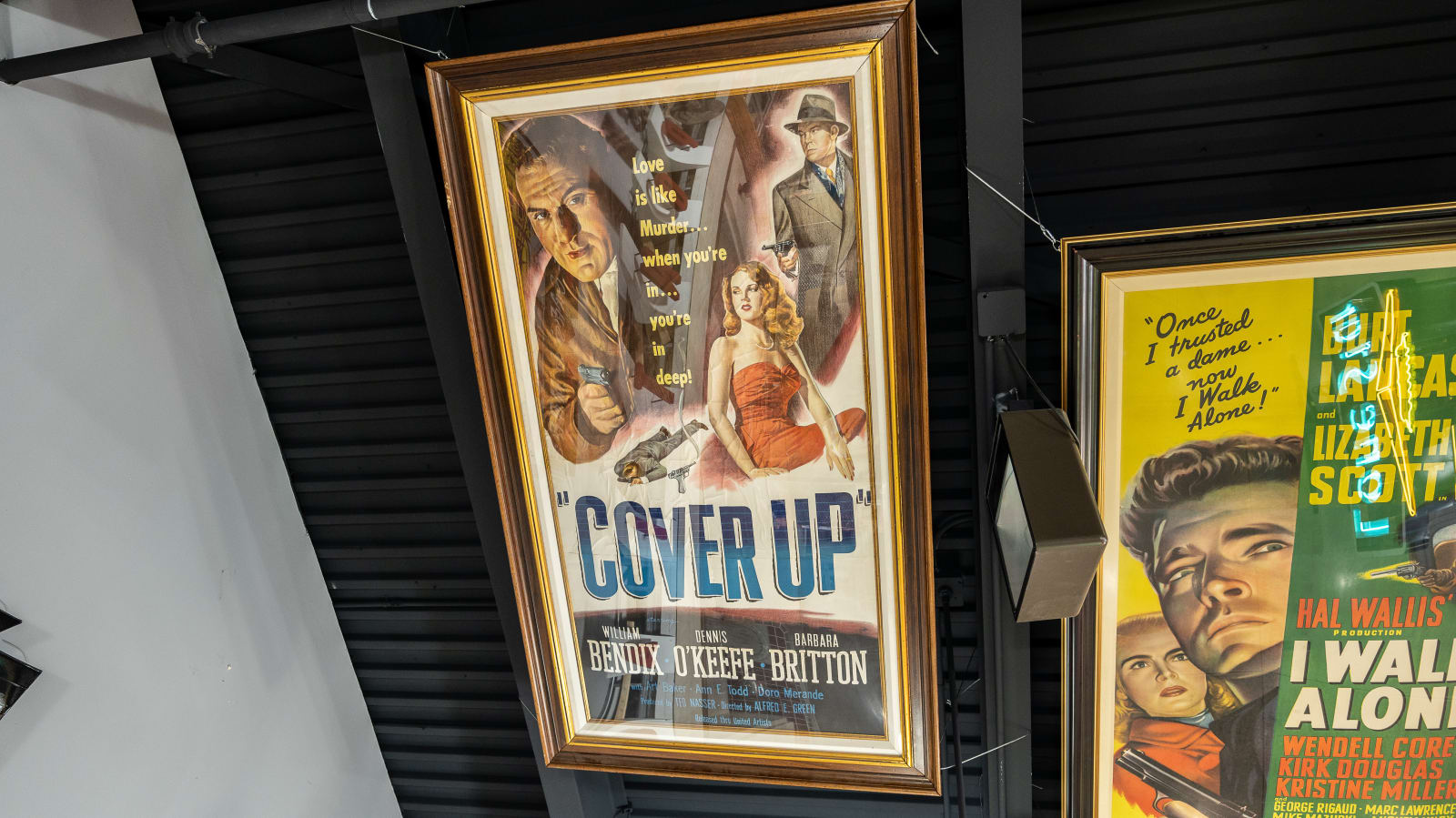 1949 "Cover Up" Framed Movie Poster at The World’s Largest Road Art