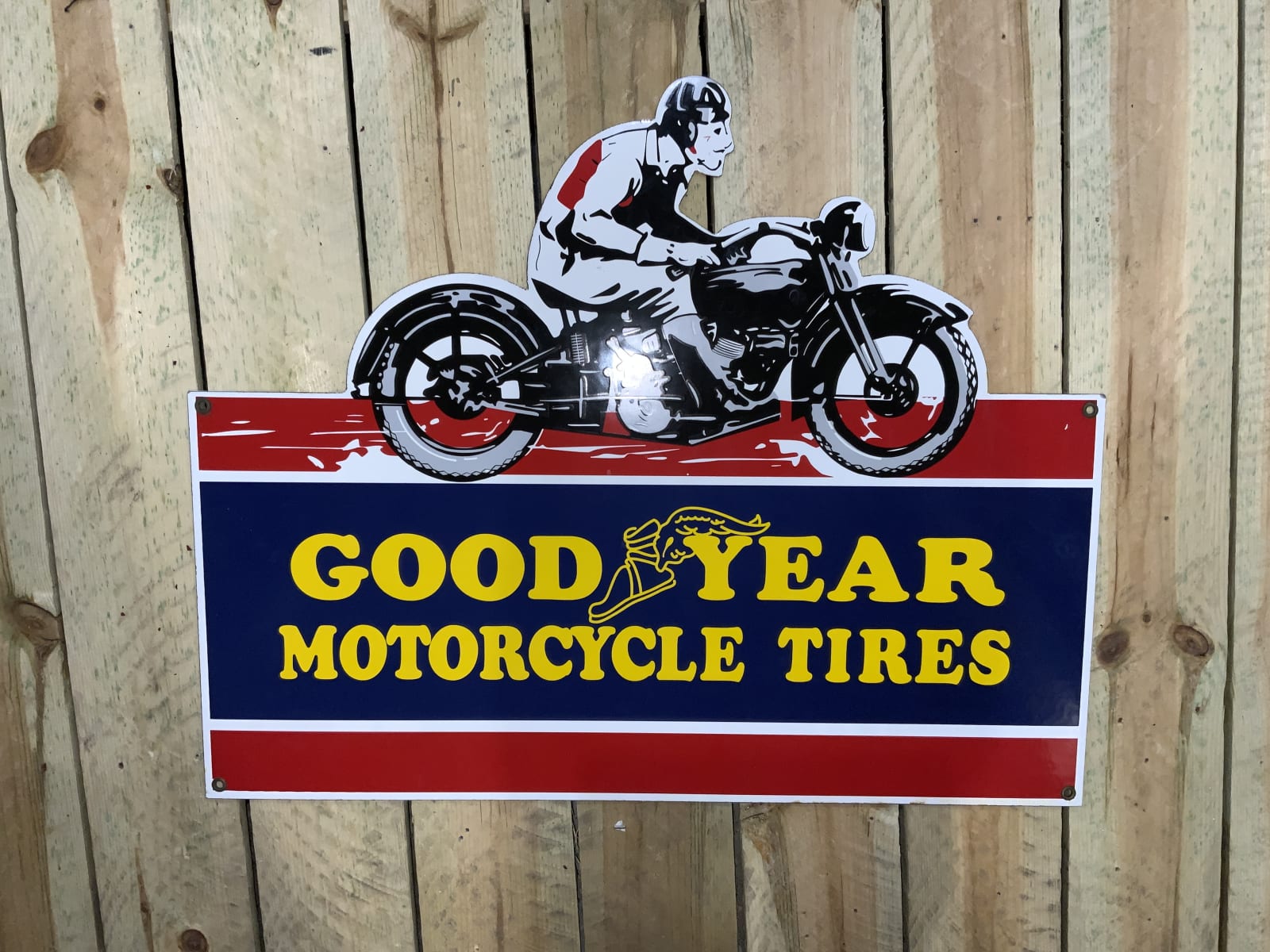 Goodyear Motorcycle SingleSided Porcelain Sign at The World’s Largest