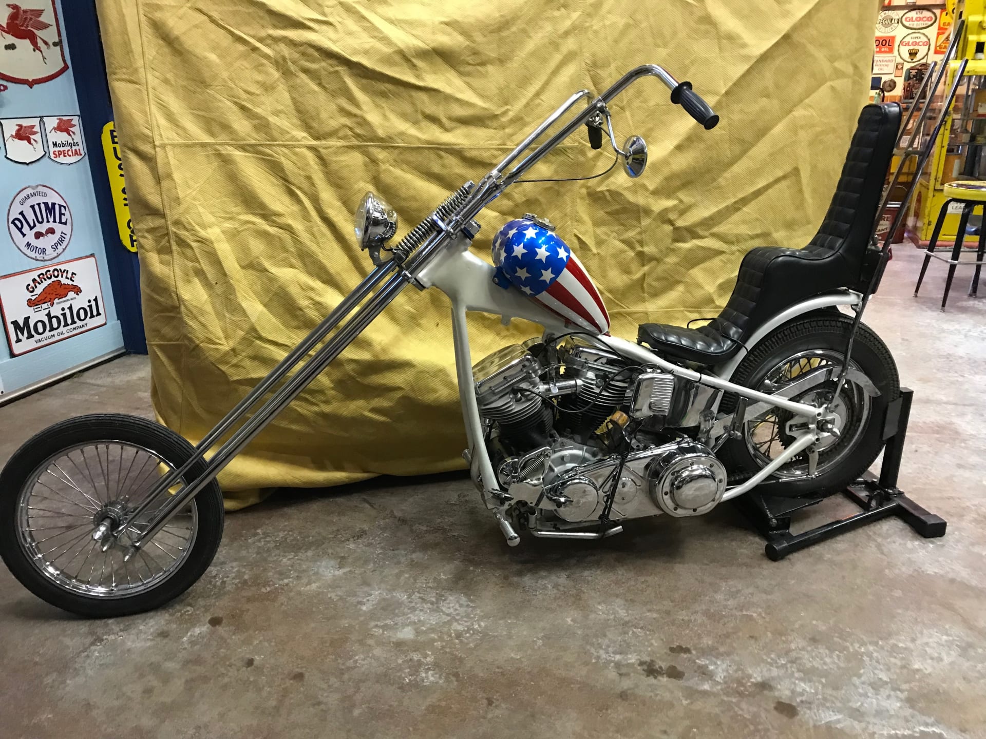 Quadro Harley Davidson Vintage KUSTOM ART - Stampa Su Legno Easy Rider - Foto 11