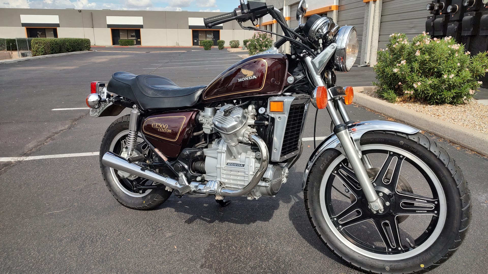 1979 Honda CX500 Custom at Las Vegas Motorcycles 2023 as T322.1 Mecum