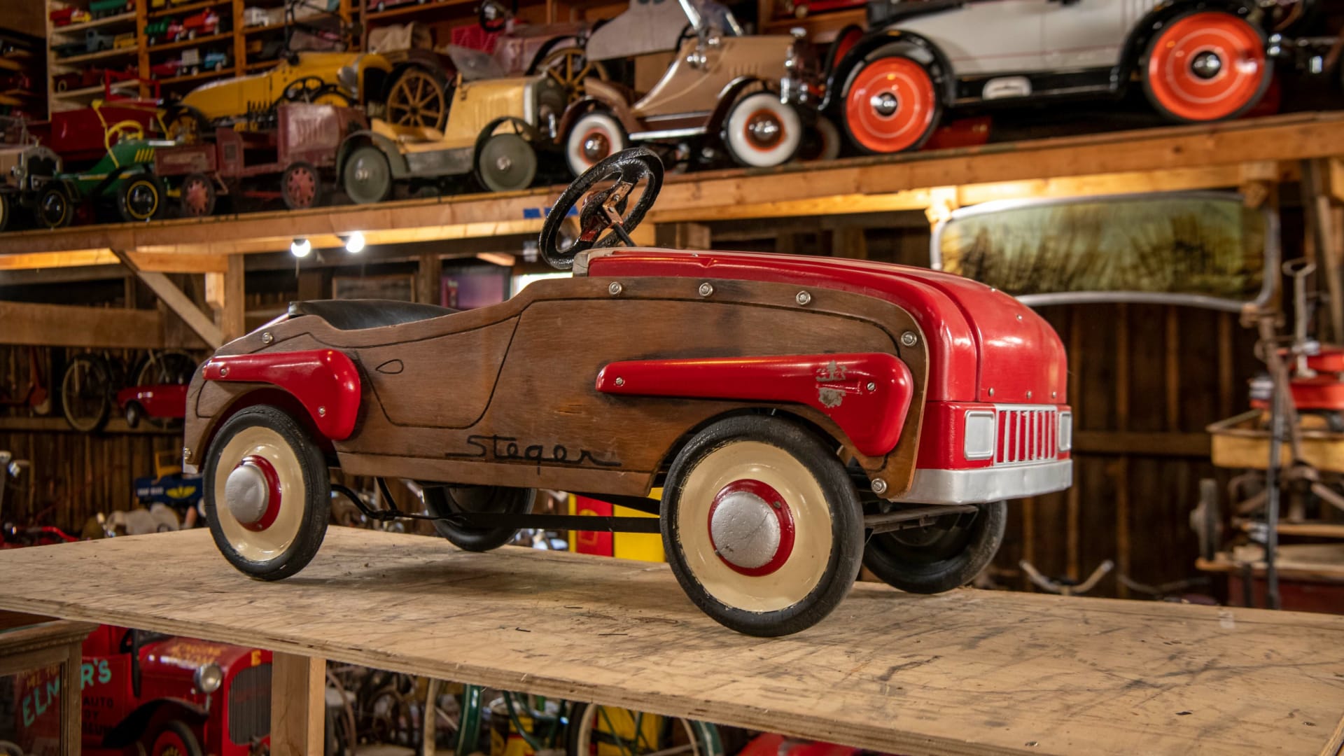 Steger Pedal Car at Elmer's Auto & Toy Museum Collection 2022 as W262