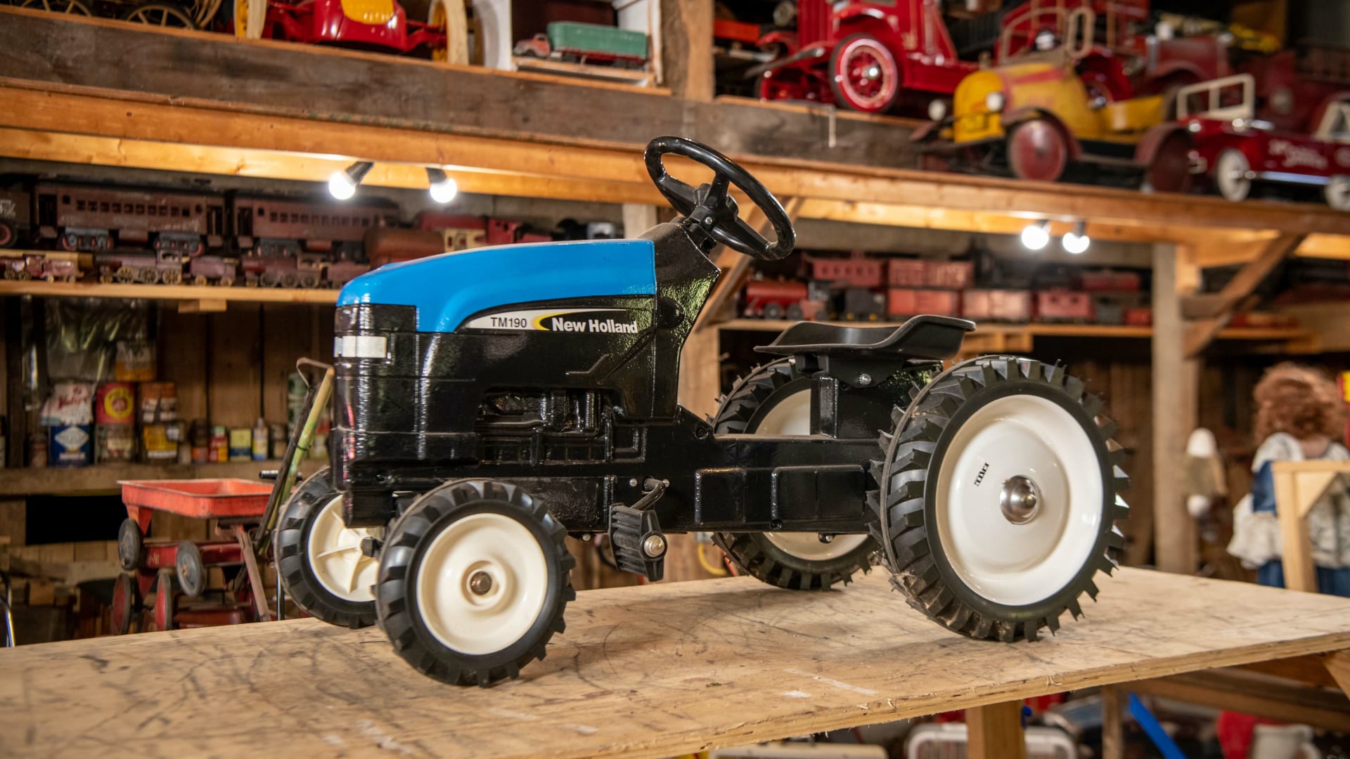 Ertl TM190 New Holland Pedal Tractor at Elmer's Auto & Toy Museum