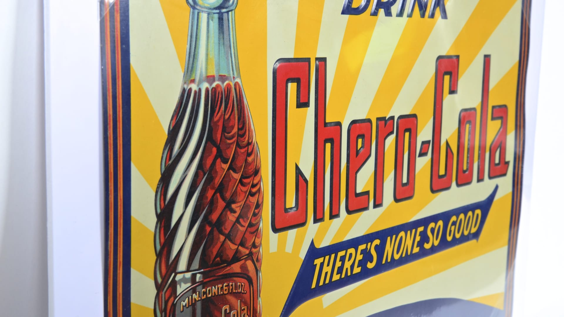 Drink CheroCola Sign SSTE 19.5x14 at Kissimmee 2016 as M231 Mecum Auctions