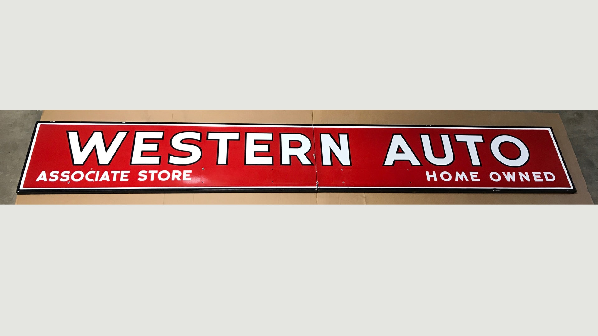 Western Auto 2 Piece SSP Sign 192x28 at Kissimmee 2018 as M19 Mecum