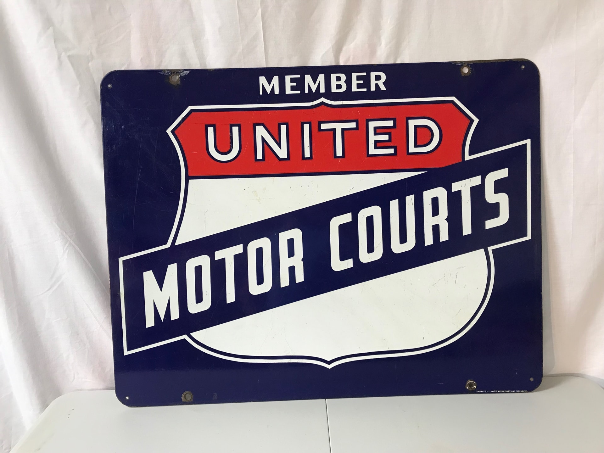 United Motor Courts Double Sided Porcelain 28x36 at Kissimmee 2020 as