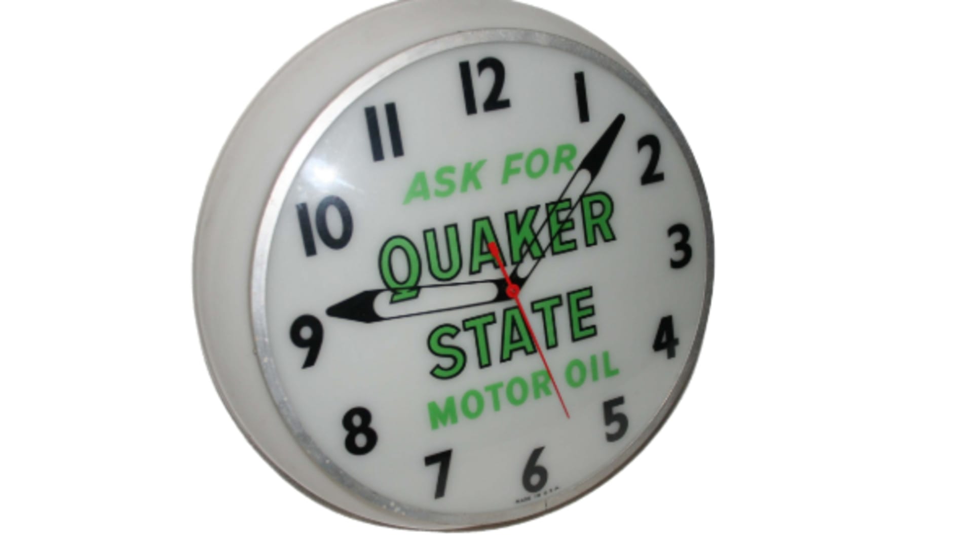 1950s Quaker State Clock at Kissimmee 2022 as M32 Mecum Auctions