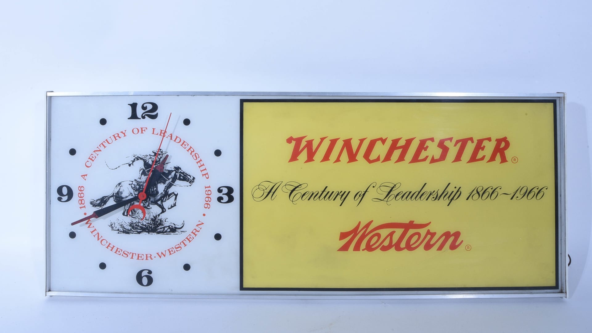 Winchester Clock Lite 31x15x6 at Davenport 2020 as T105 Mecum Auctions