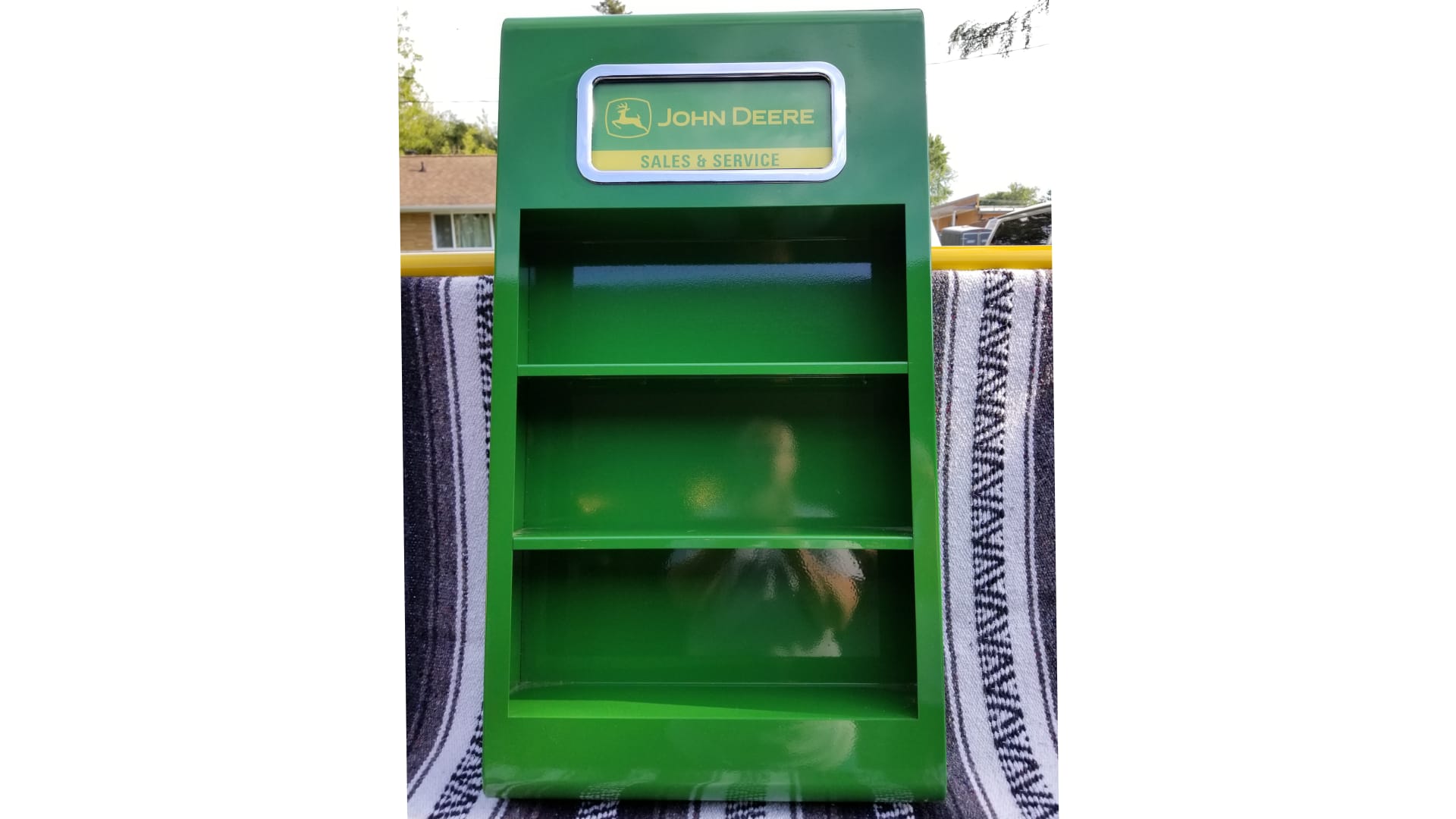 John Deere Dealership Display Shelf 33x18 at Gone Farmin' Iowa Premier