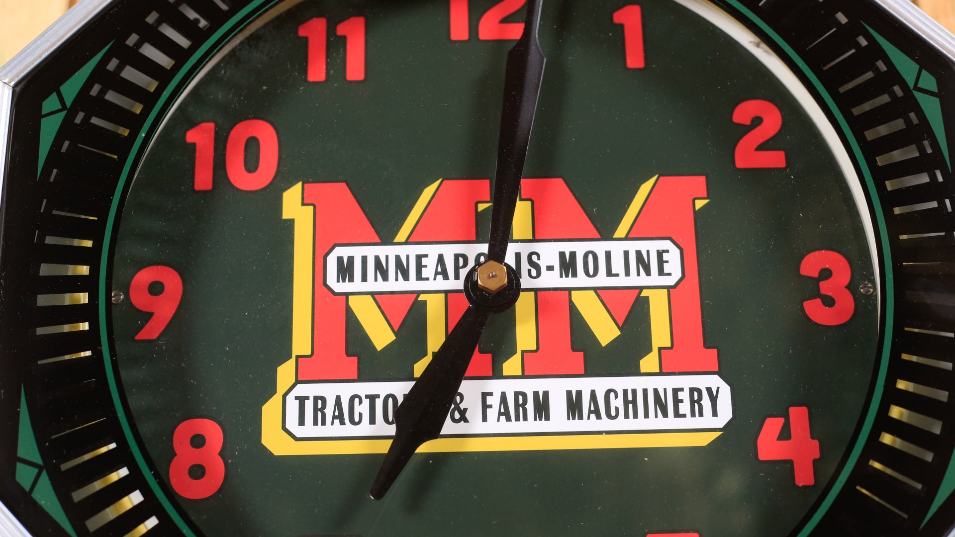 MinneapolisMoline Neon Clock, Reproduction 18x18 at Gone Farmin' Iowa