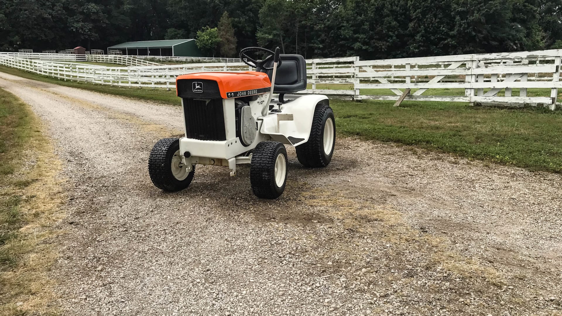 John Deere 110 Patio Tractor Orange at Gone Farmin' Fall Premier 2019