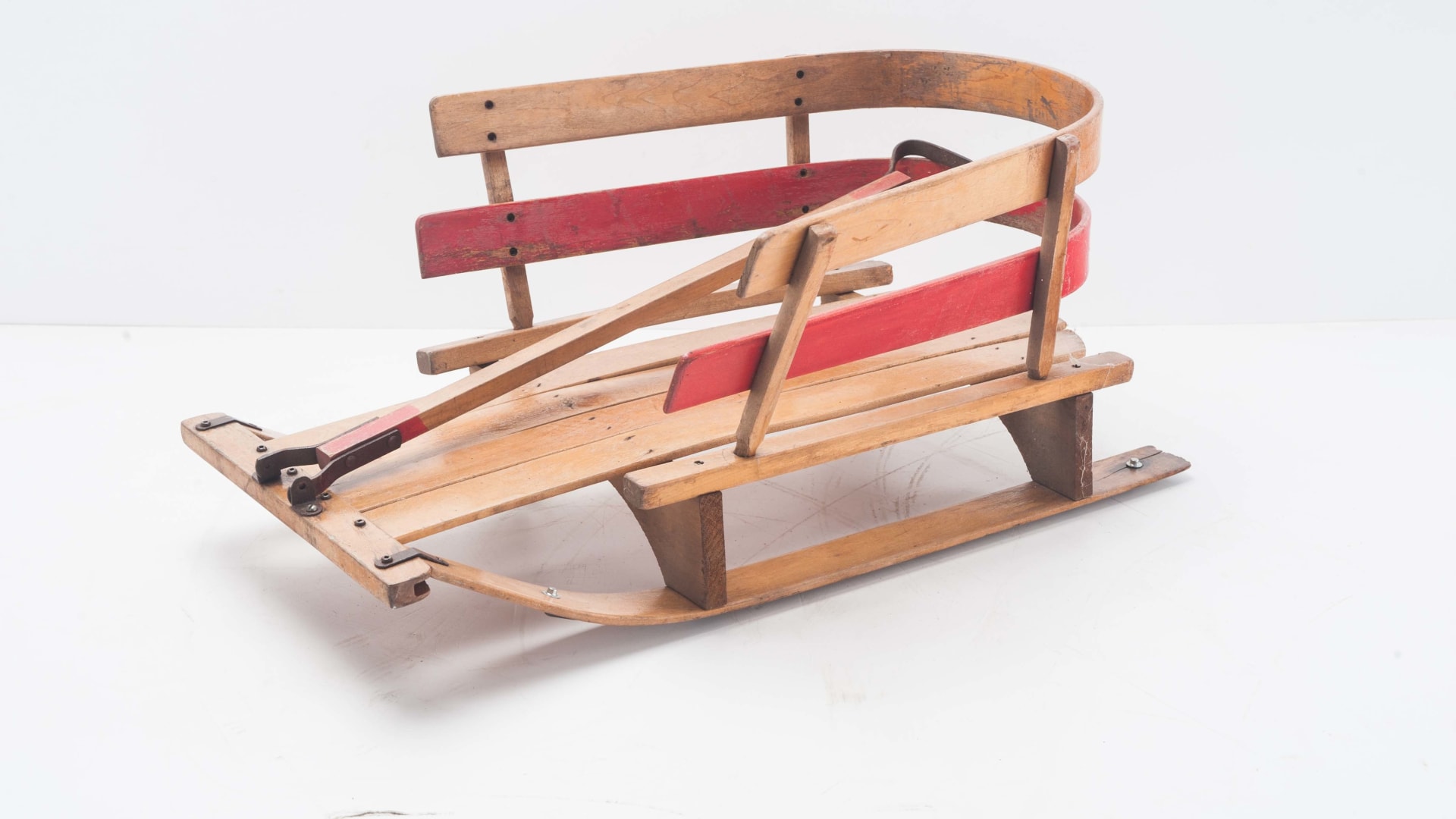 Vintage Wooden Sleigh 59x20x14 at Gone Farmin' Fall Premier 2019 as