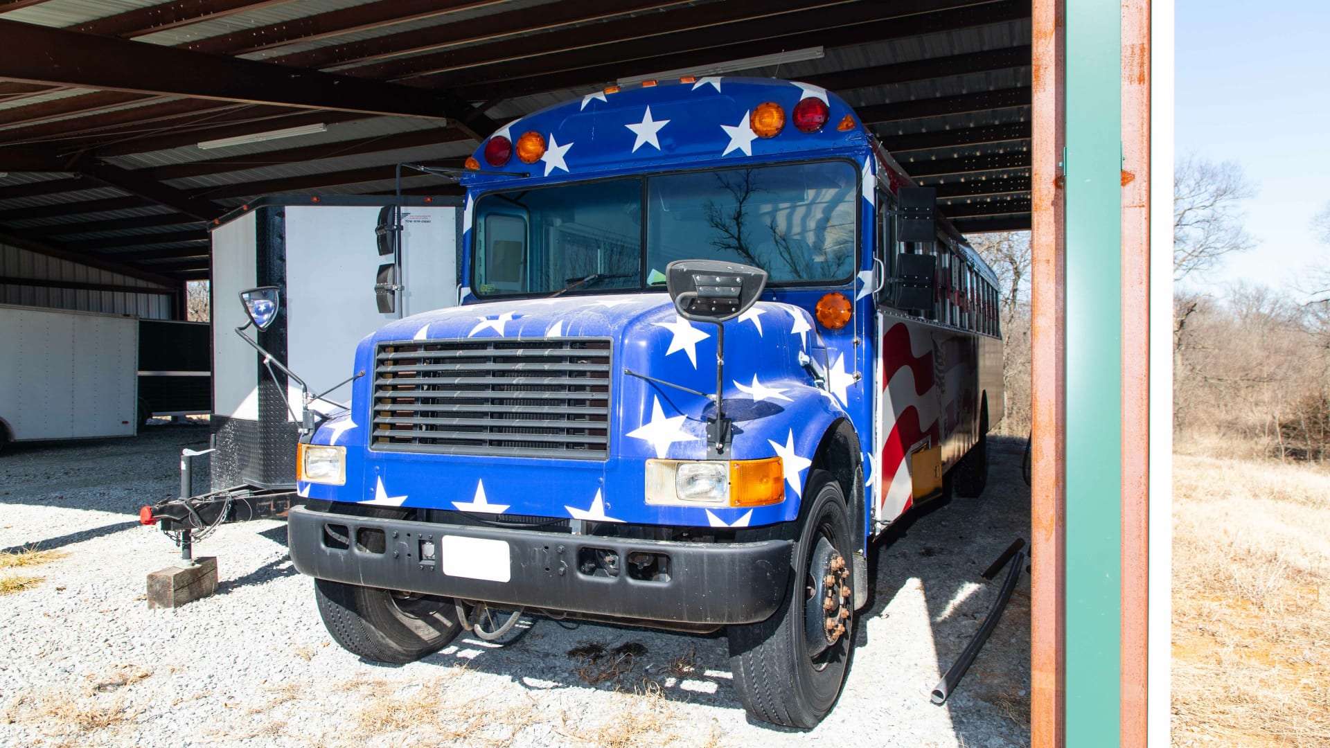 1998 International Carpenter School Bus at Houston 2022 as T26 Mecum