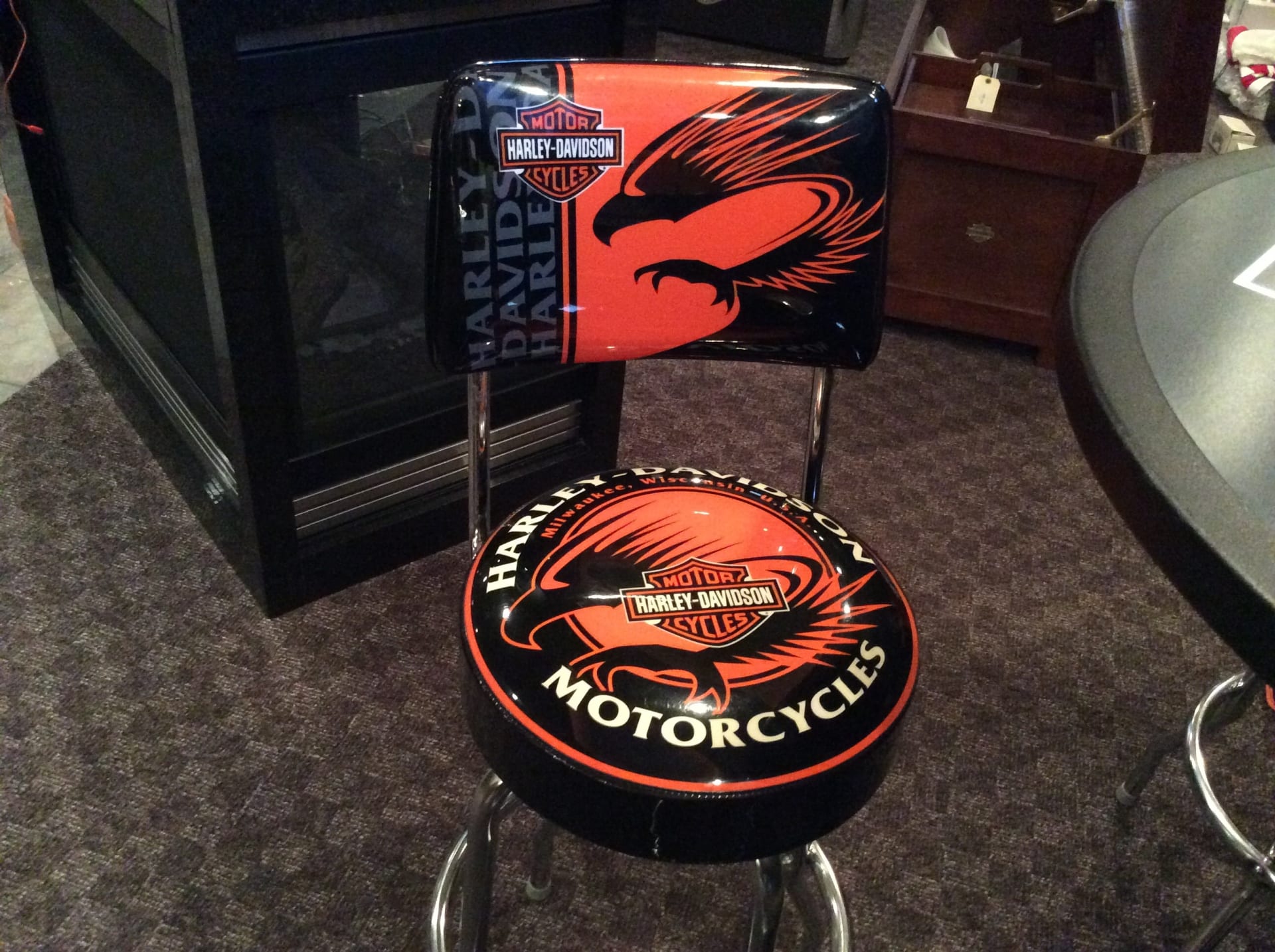 HarleyDavidson Hi Top Table W/Chairs at Las Vegas Motorcycles 2017 as