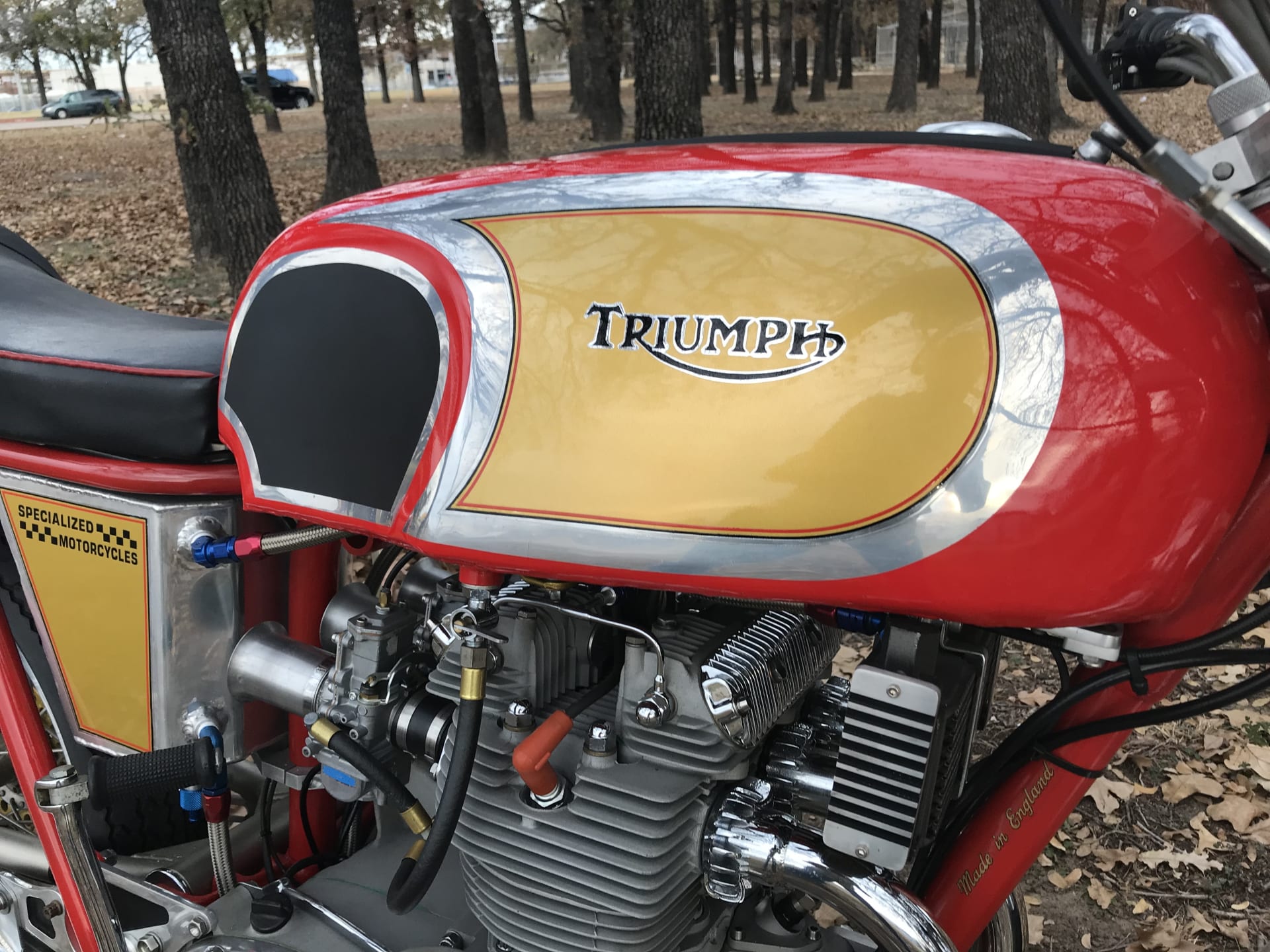 1973 Triumph T150 Trident Cafe Racer Alloy Tank at Las Vegas