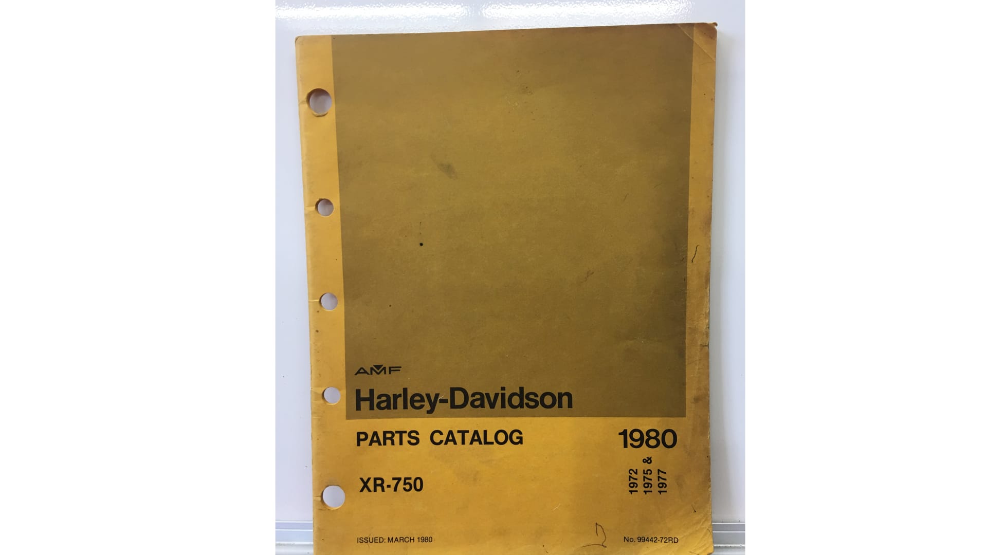 HarleyDavidson Parts Catalog XR750 1972, 1975, 1977 at Las Vegas