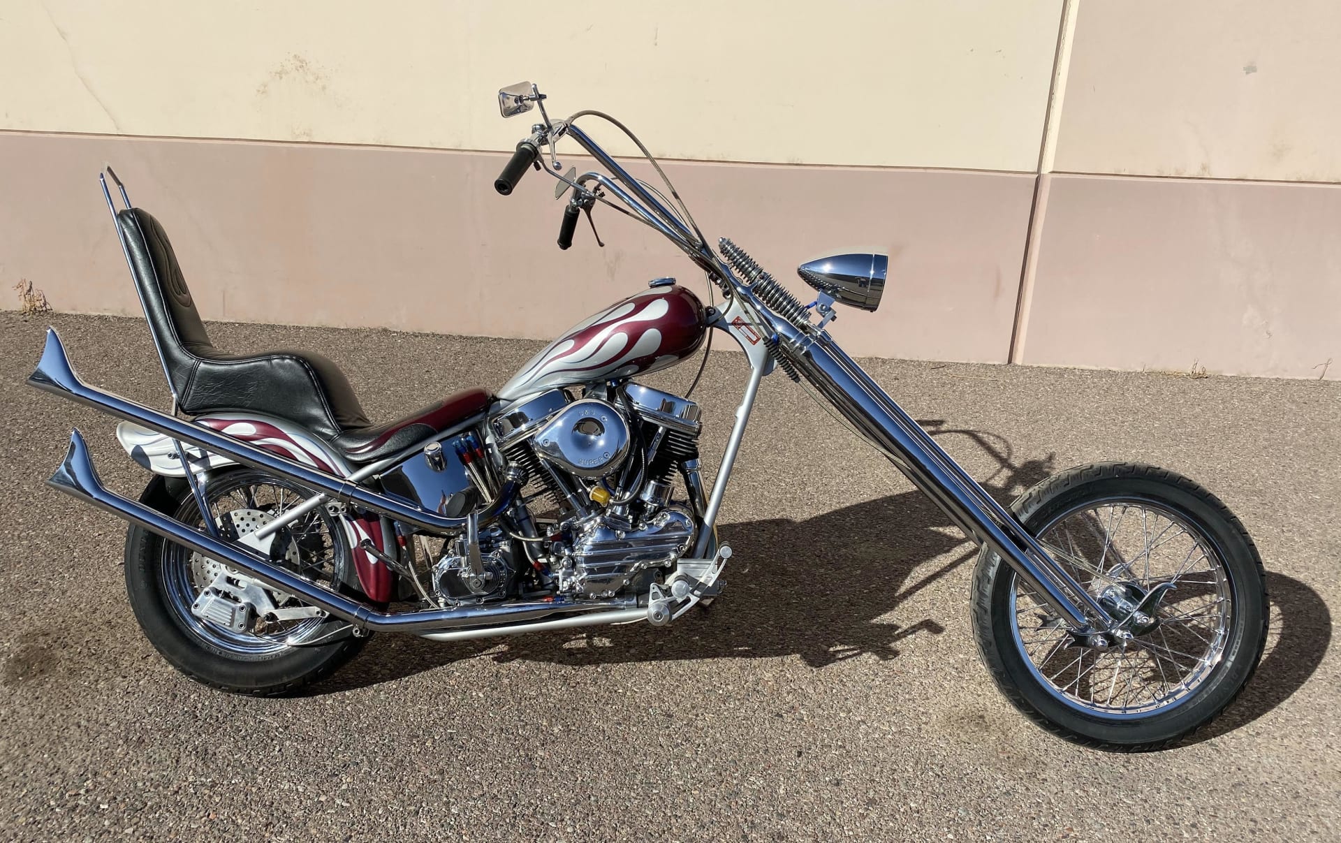 1958 HarleyDavidson Pan Head Chopper at Las Vegas Motorcycles 2020 as