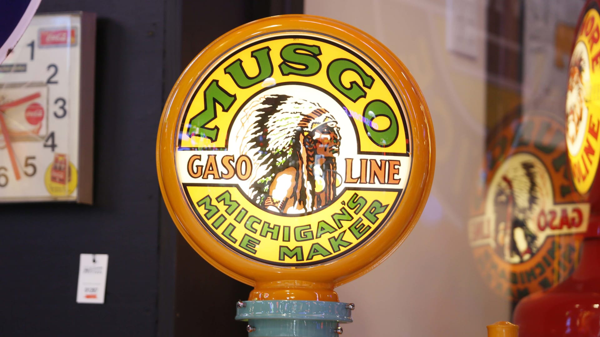 1930s CorrectoMeter ClockFace Gas Pump at The Eddie Vannoy Collection