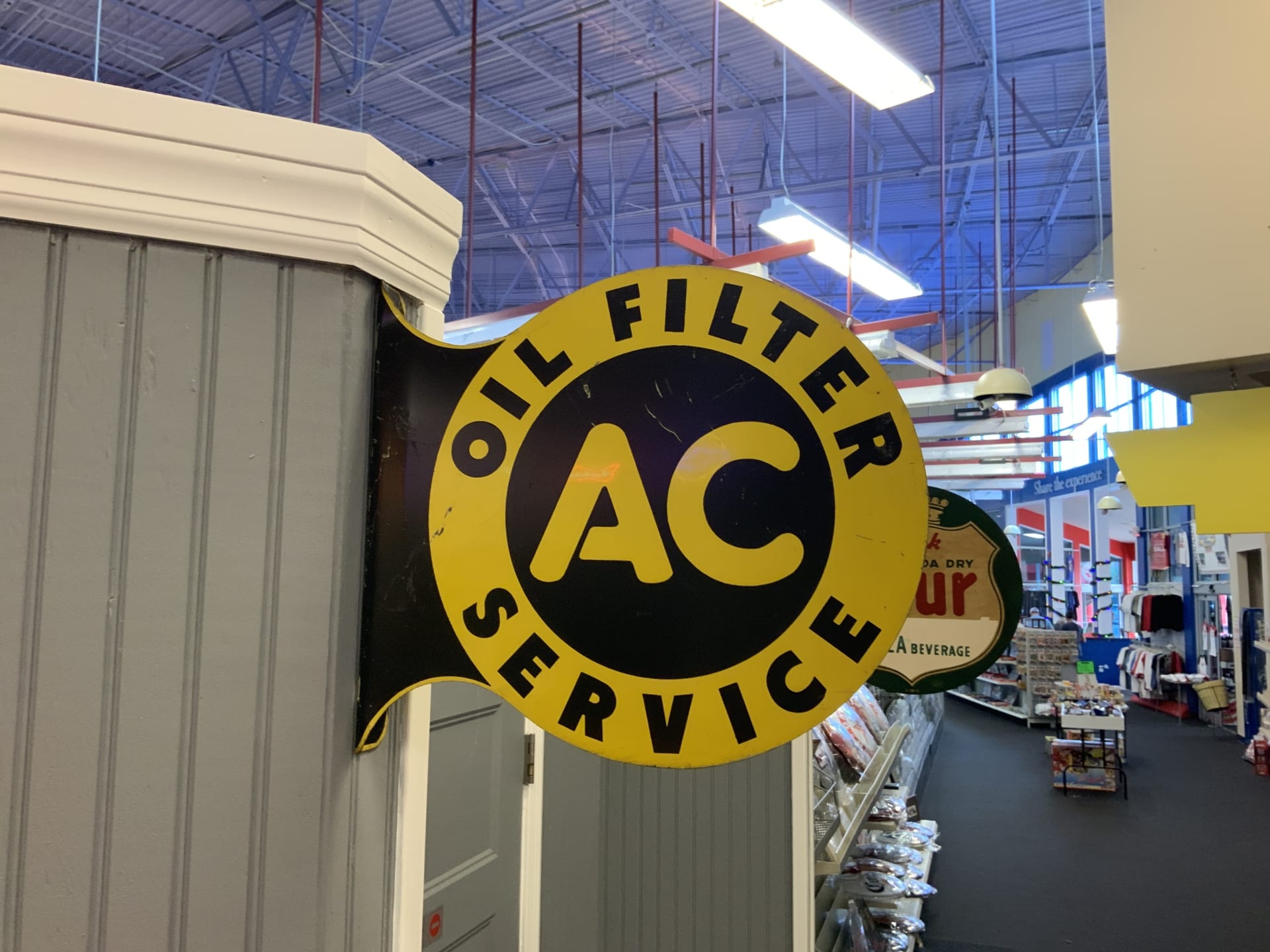 AC Oil Filter DoubleSided Tin Flange Sign at Punta Gorda 2021 as H276