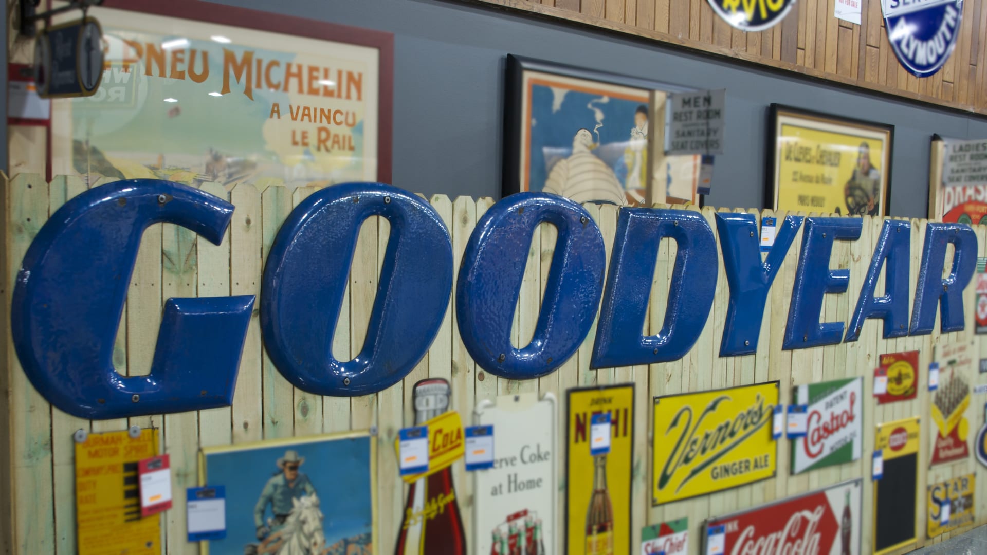 Goodyear Tire Letters SSP at The Road Art Auction 2015 as S27.1 Mecum Auctions