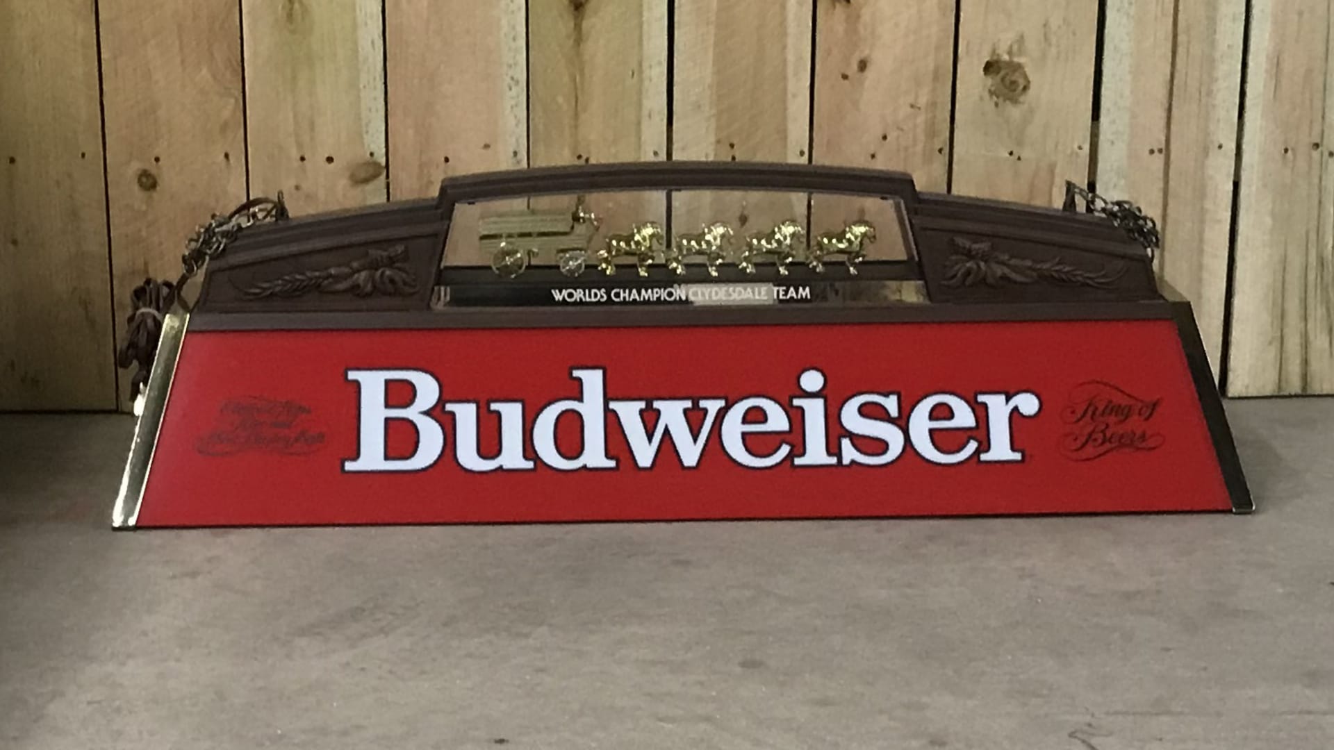 Budweiser Pool Table Light NOS 48 In. X 18 In. X 18 In. at The Road Art