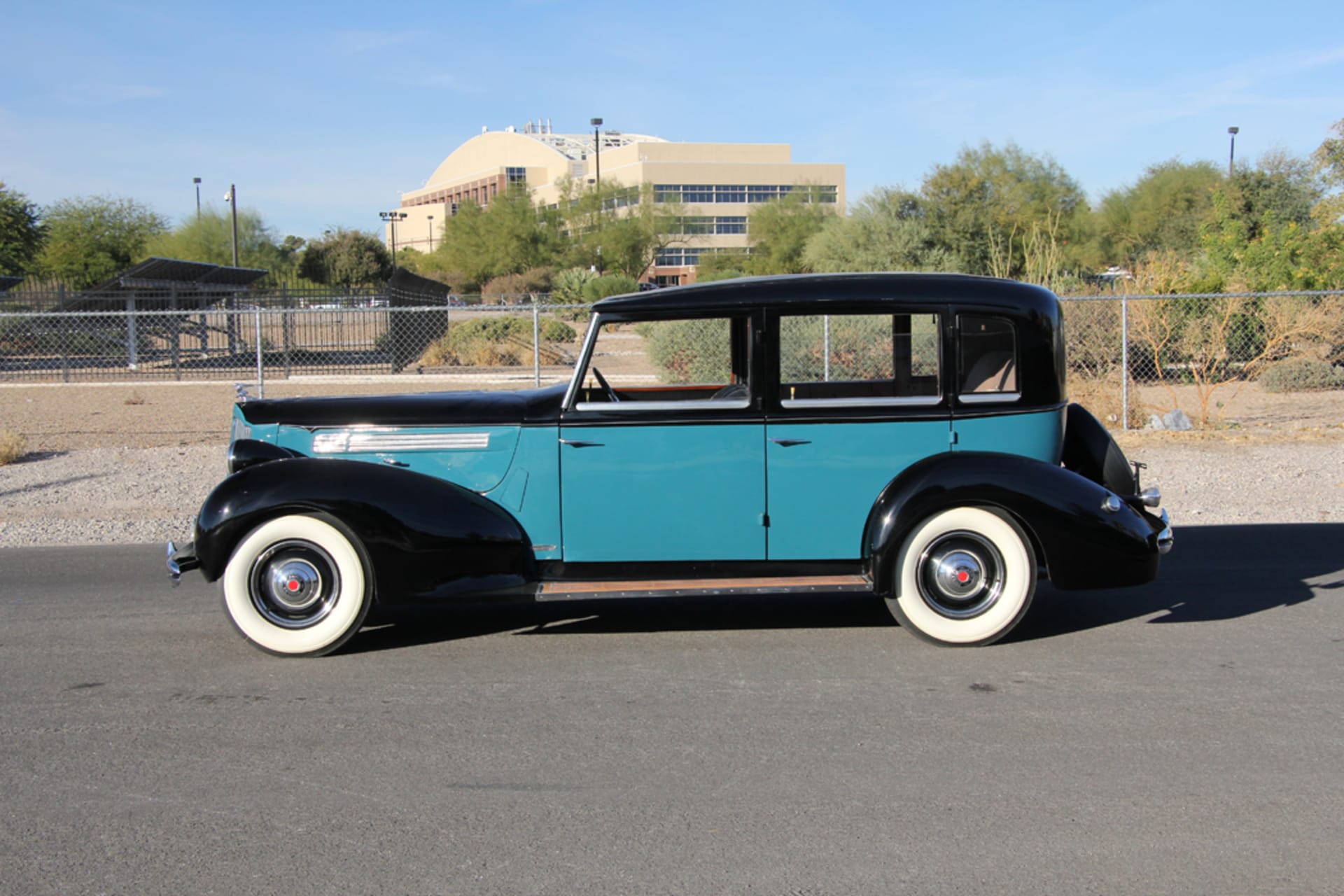 1938 Packard Eight Brewster Limousine at Rogers' Classic Car Museum