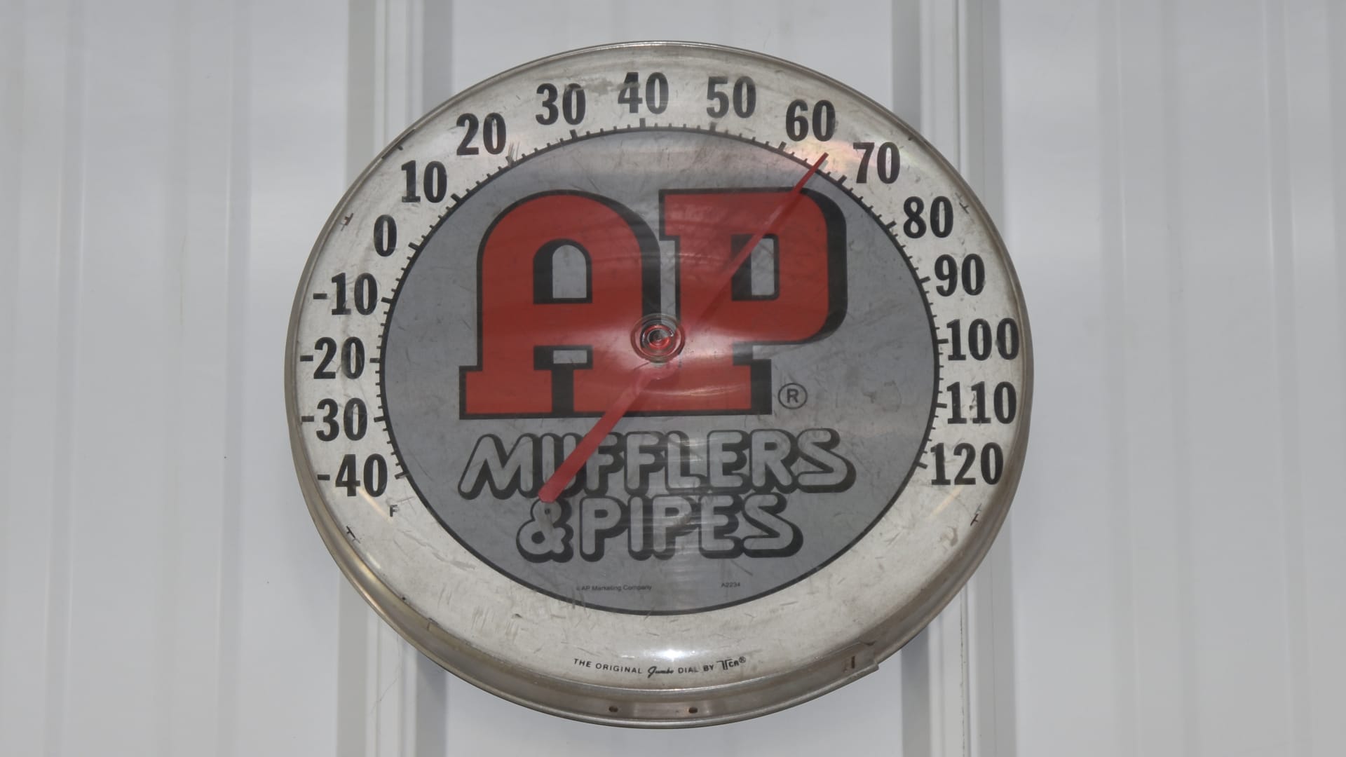 AP Muffler And Pipes Thermometer Glass Face 14 Round at Indy Road Art