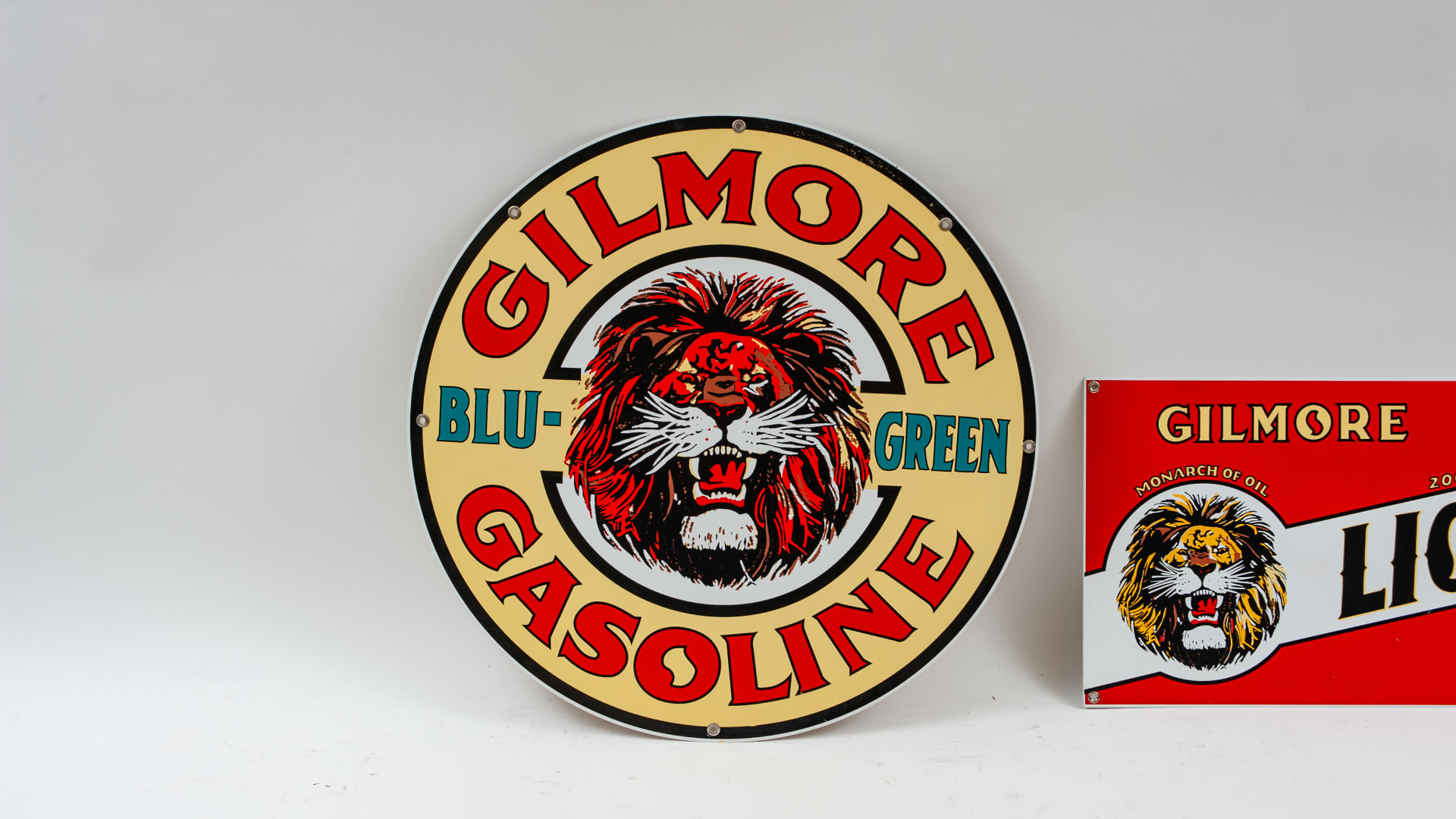 Gilmore Gas Signs at Indy Road Art 2021 as B449 Mecum Auctions