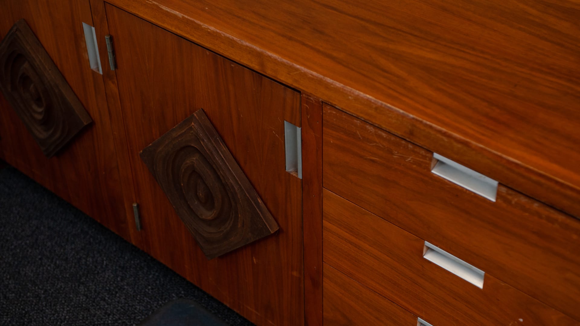 Wooden Credenza at Indy Road Art 2021 as P125 Mecum Auctions