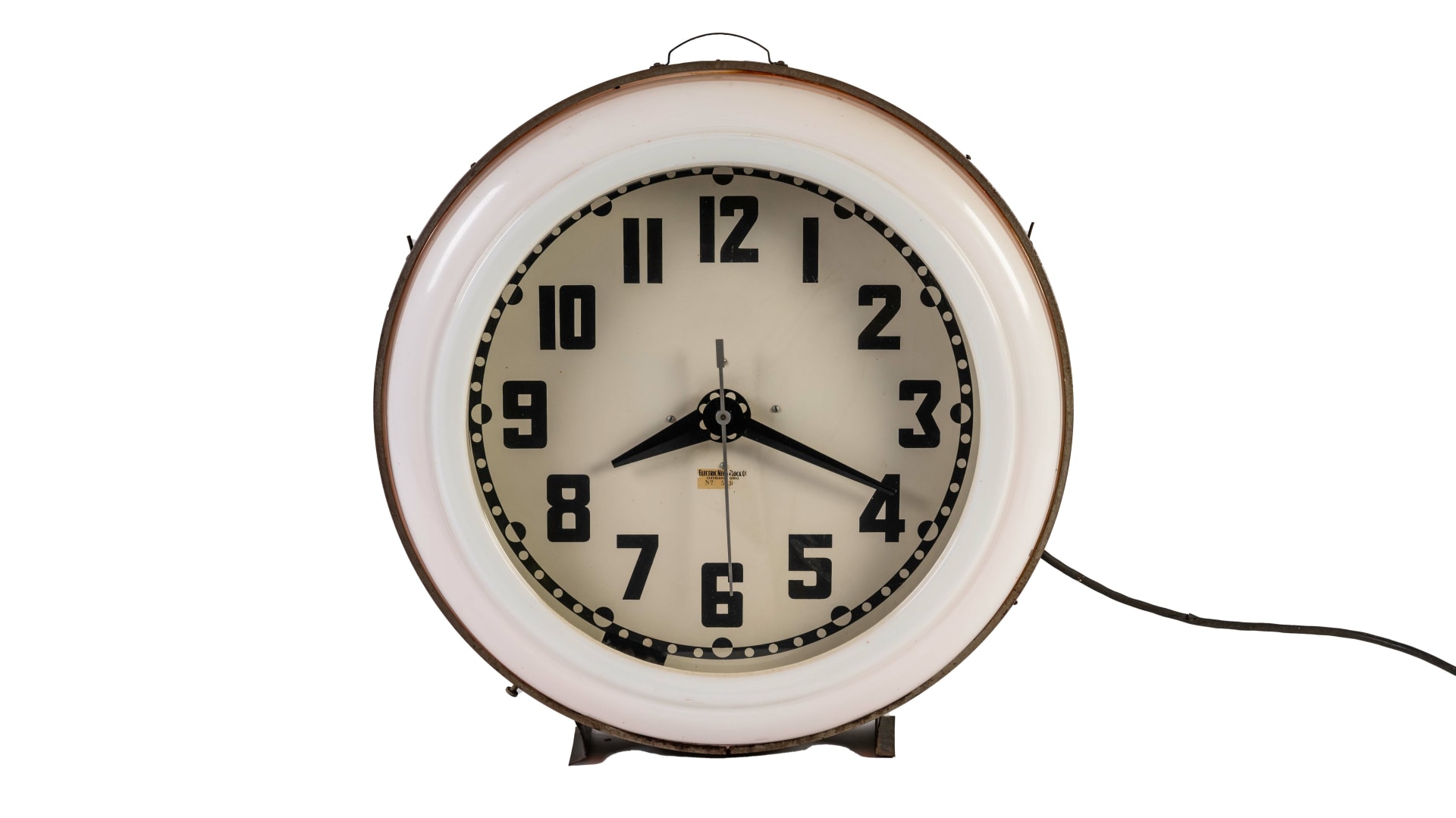 Neon LightUp Clock at Indy Road Art 2022 as B102 Mecum Auctions