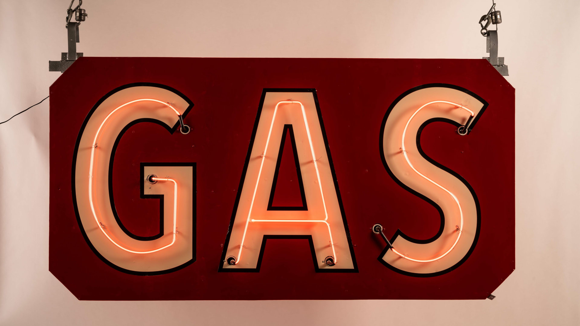 Gas DoubleSided Neon Sign at Indy Road Art 2022 as M314 Mecum Auctions