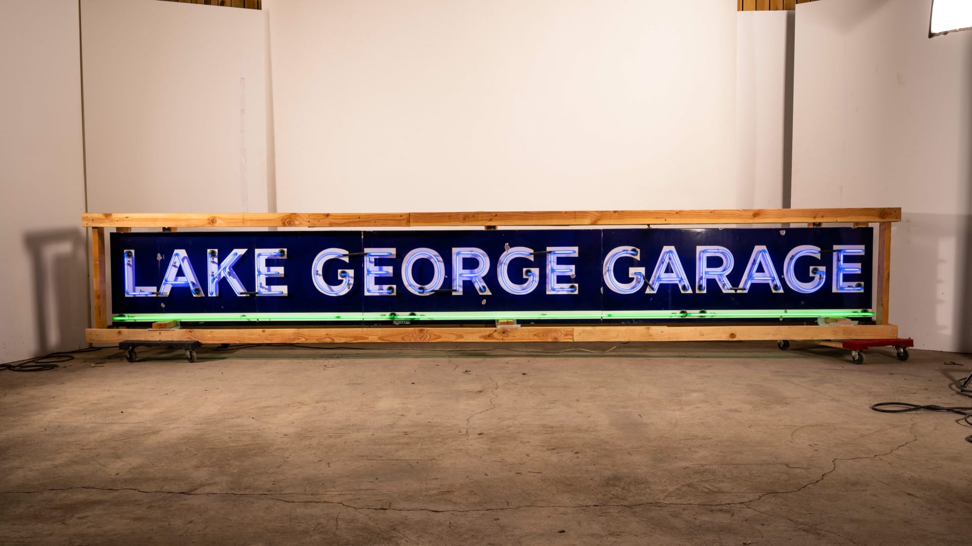 Lake Garage SingleSided Porcelain Neon Sign at Indy 2022 as