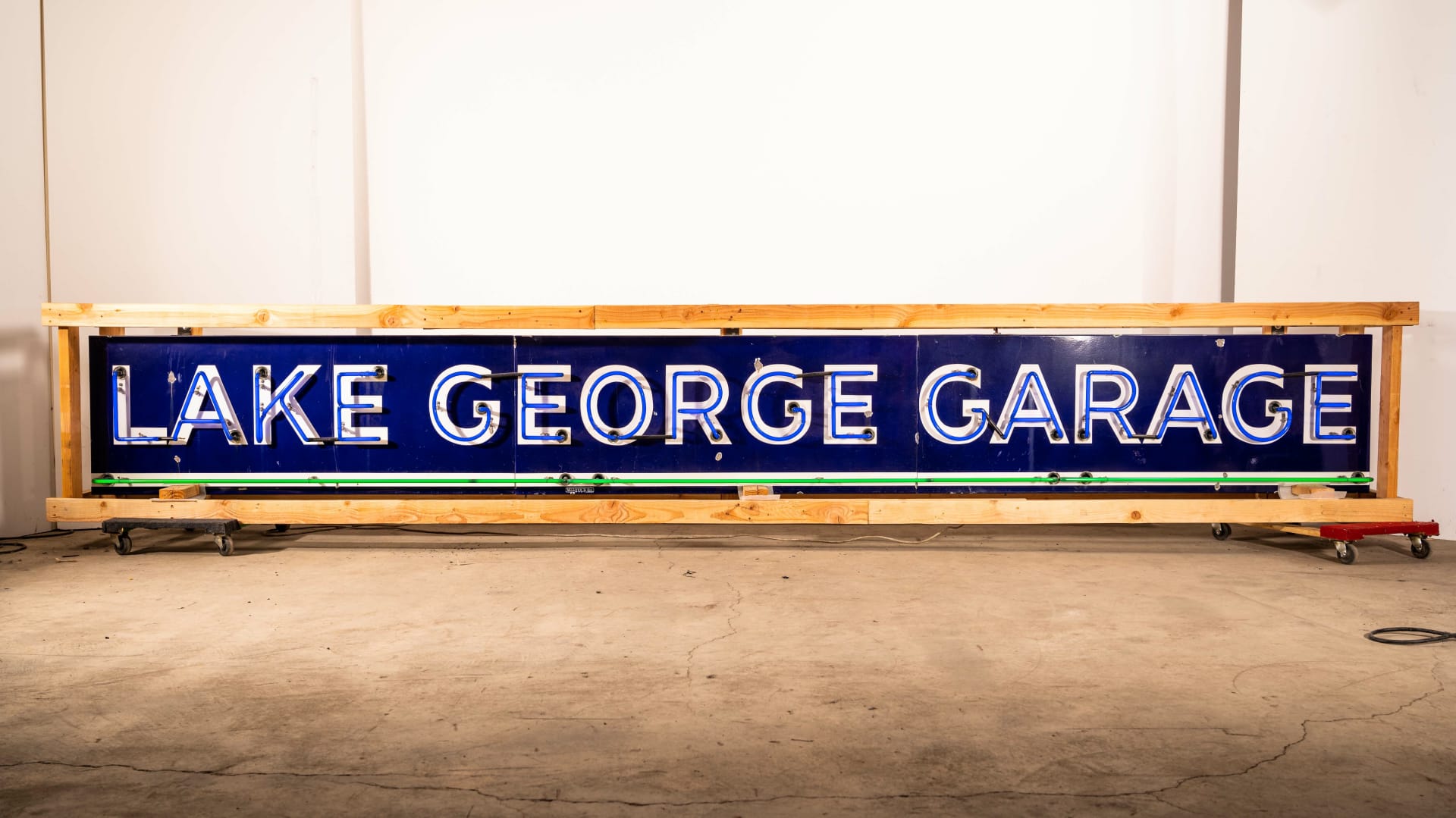 Lake Garage SingleSided Porcelain Neon Sign at Indy 2022 as