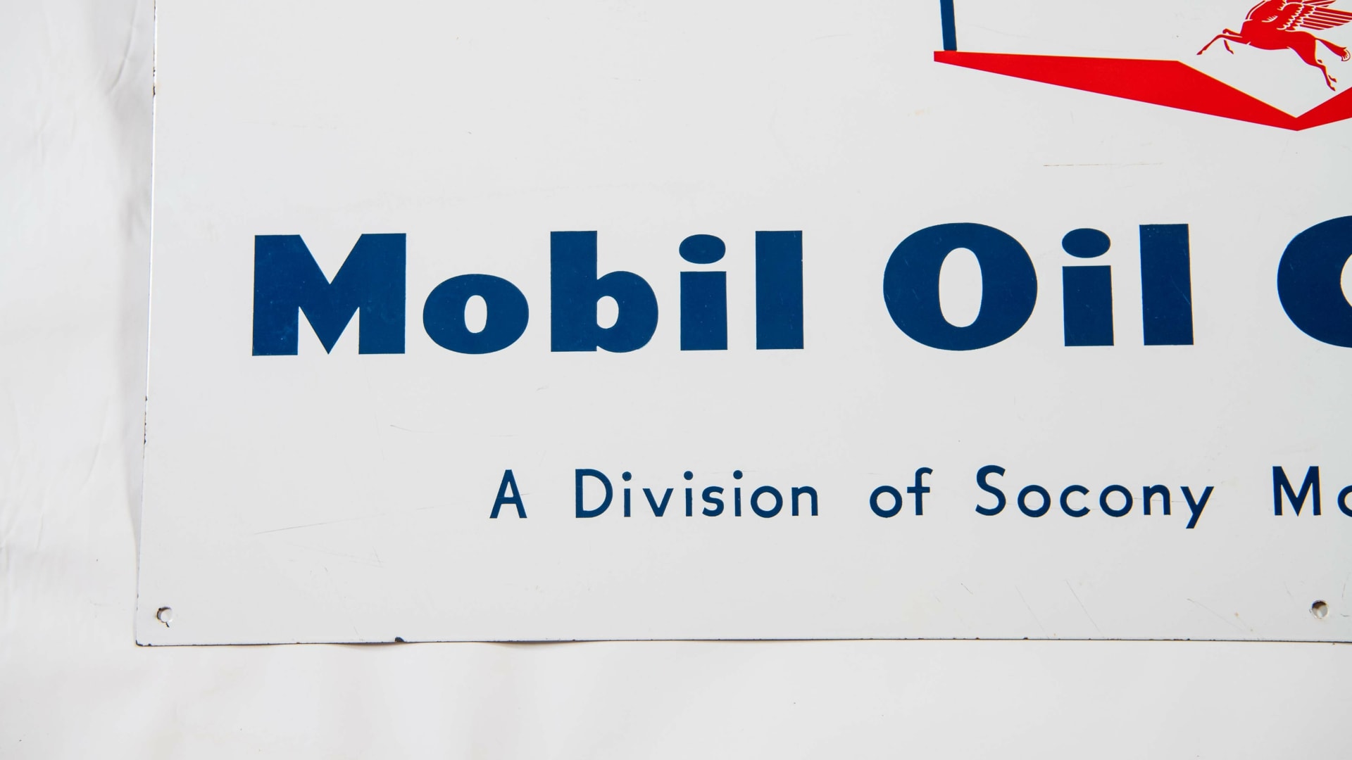Mobil Oil Company SingleSided Porcelain Sign at Indy 2023 as M225