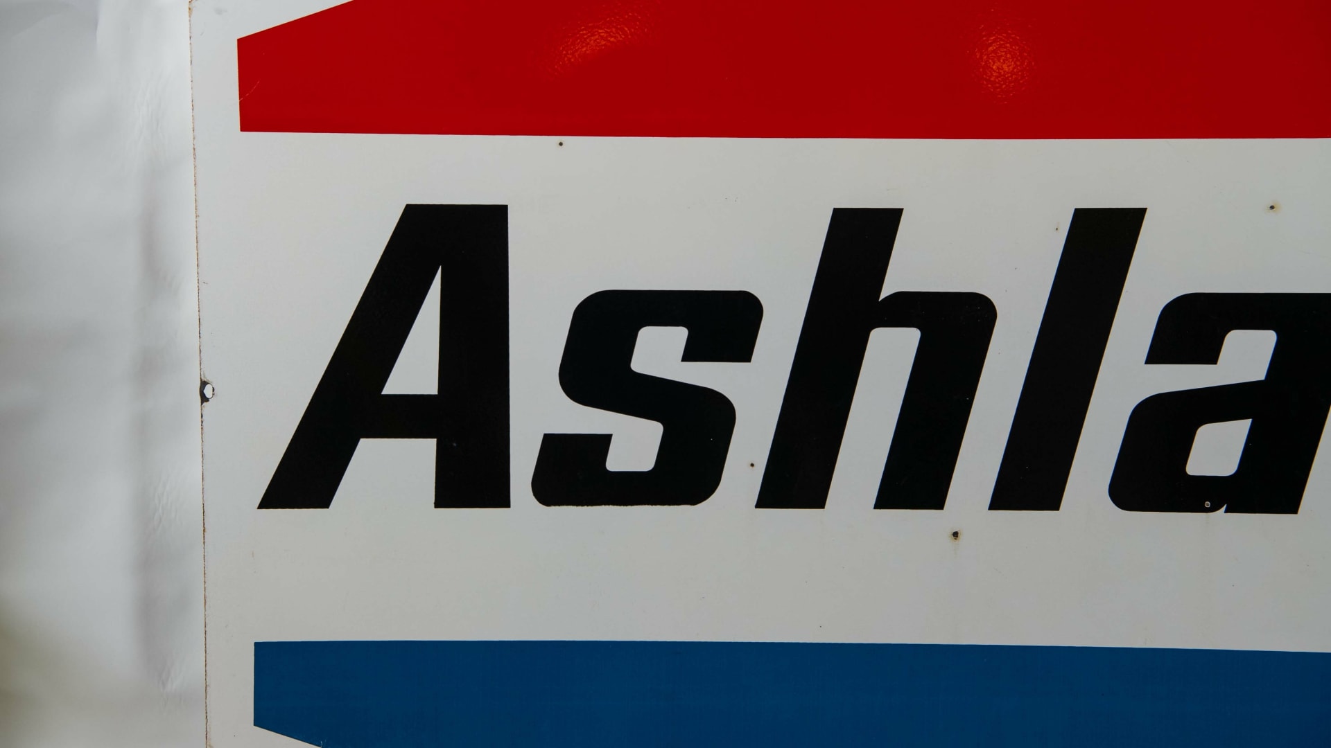 Ashlen Sign Ashland Oil Double-Sided Porcelain Sign at Indy 2023 as M233 - Mecum ...