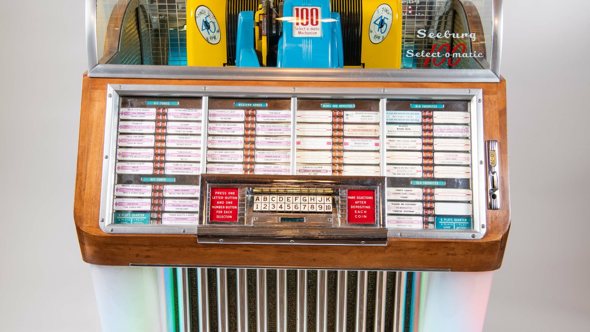 Select Sign Jukebox 1950s-1960s Seeburg Select-O-Matic 100 Jukebox at Indy 2023 as M246 ...