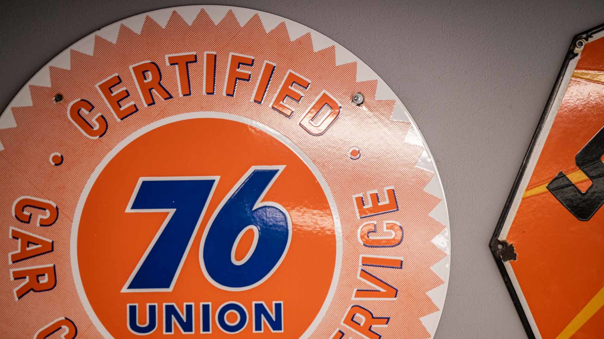 Union 76 Porcelain Sign at The World’s Largest Road Art Auction 2023 as ...