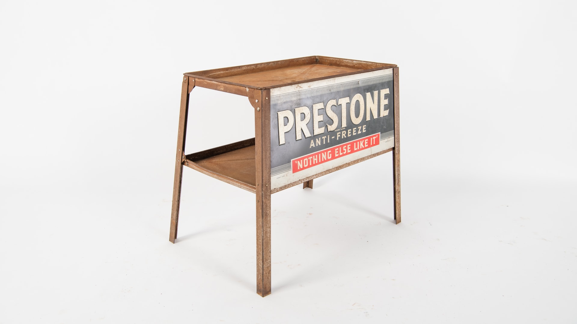 prestone-anti-freeze-display-rack-at-indy-2023-as-m387-mecum-auctions