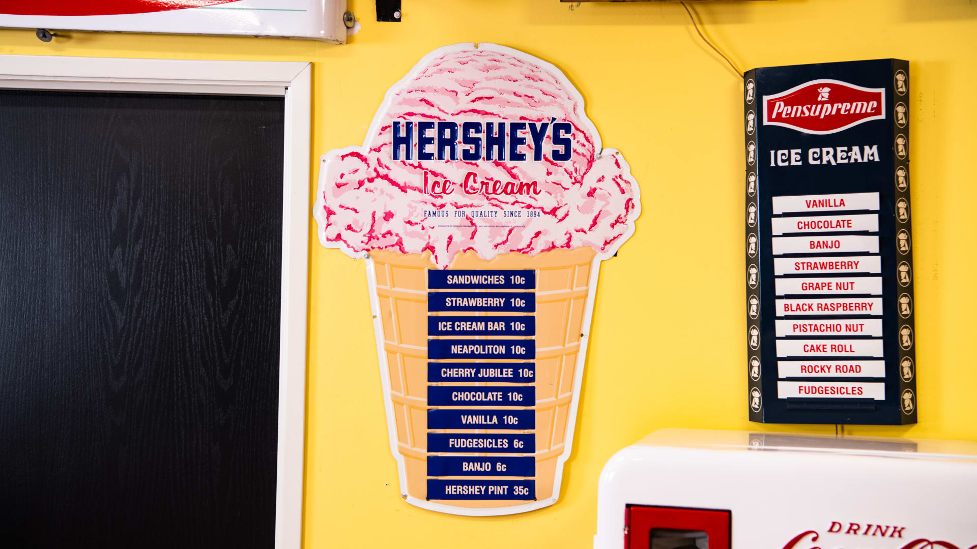 Hershey's Ice Cream SingleSided Embossed Tin Menu Sign at The World’s