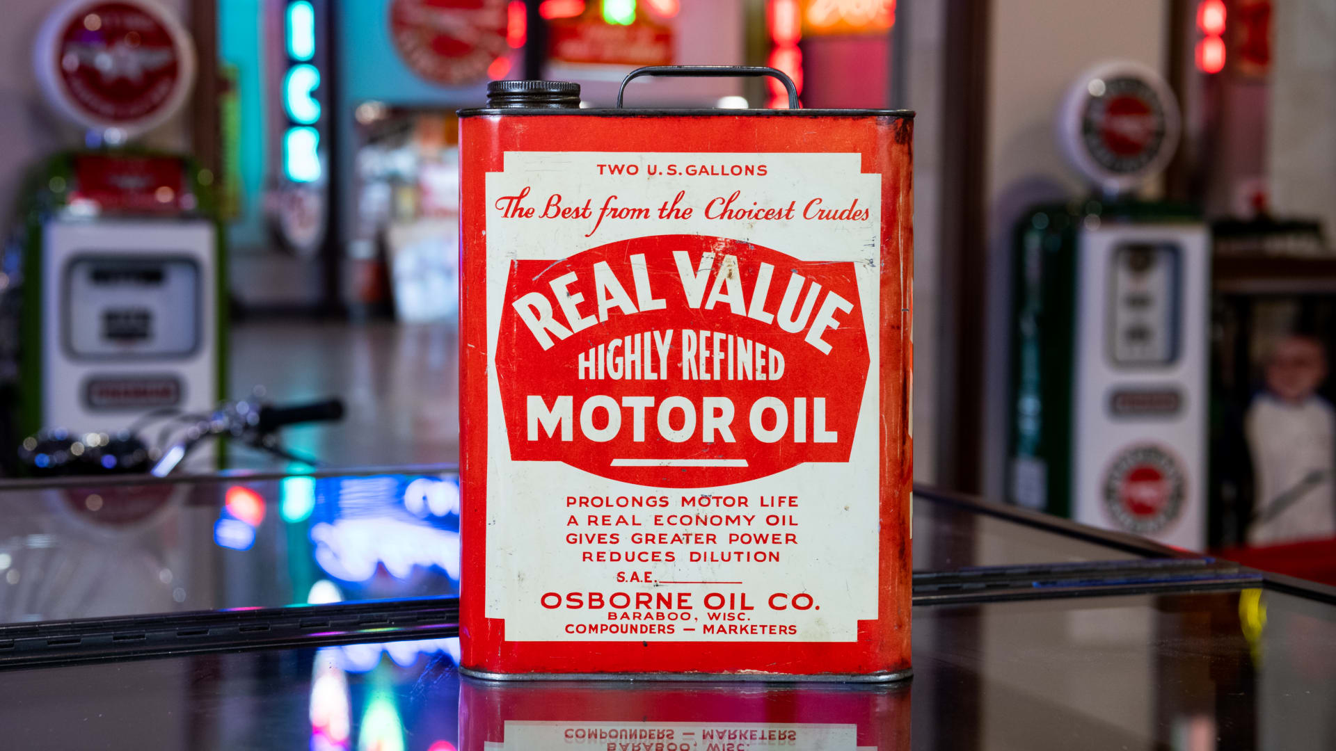 Real Value Highly Refined Motor Oil Can at The World s Largest Road Art