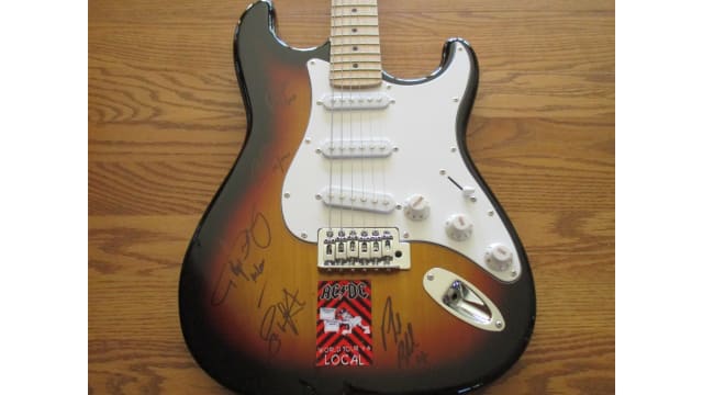 ACDC Signed Guitar at Anaheim 2015 as K9 - Mecum Auctions