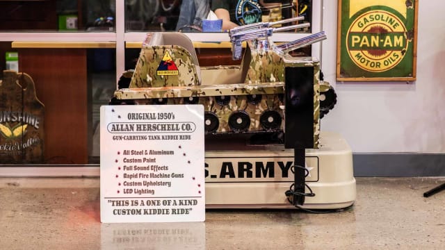 1950s Allan Herschell Co. Tank Coin-Operated Kiddie Ride at The World’s ...